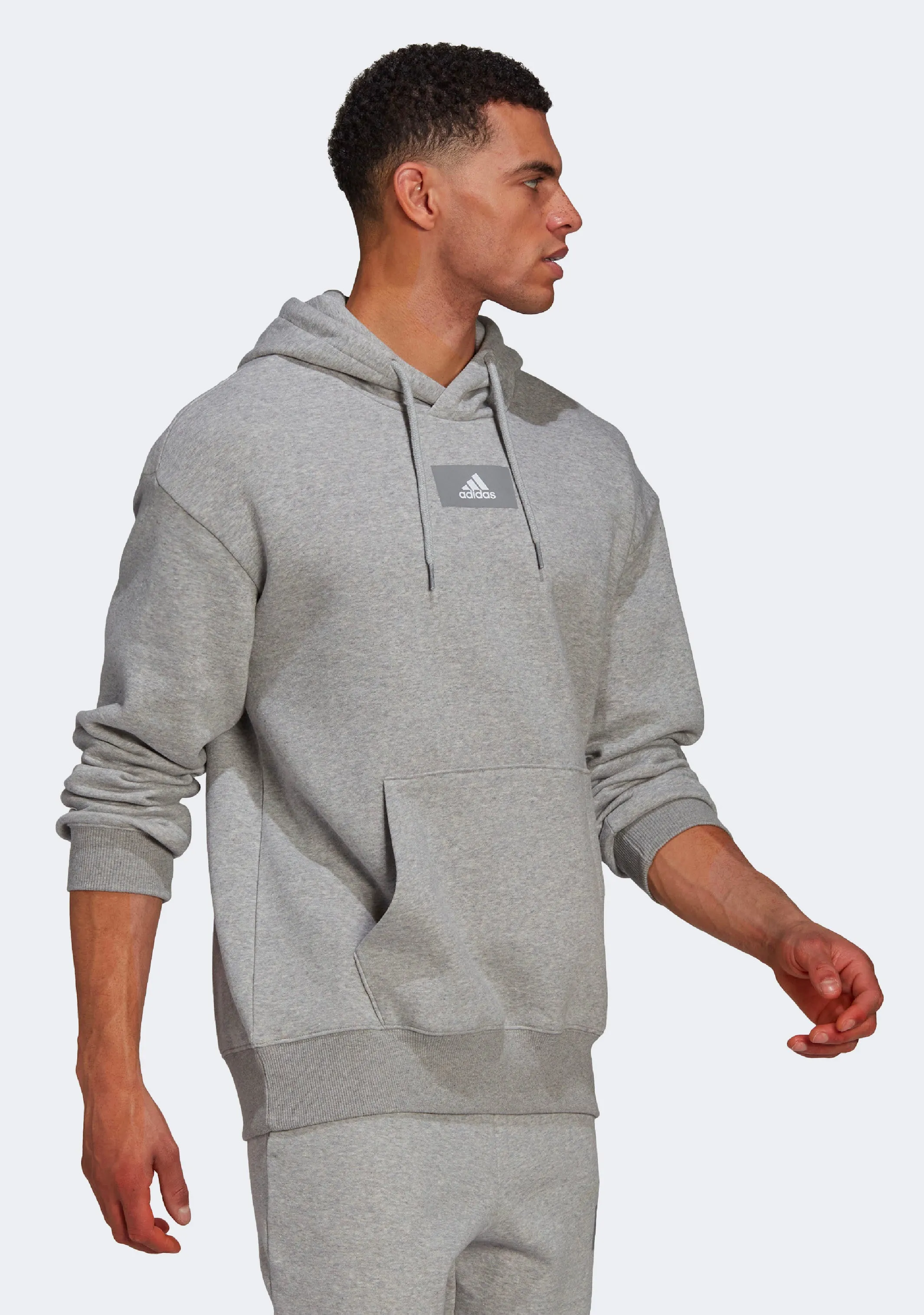 Adidas Herren Essentials Feelvivid Baumwolle-Fleece Drop-Shoulder Kapuzenpullover