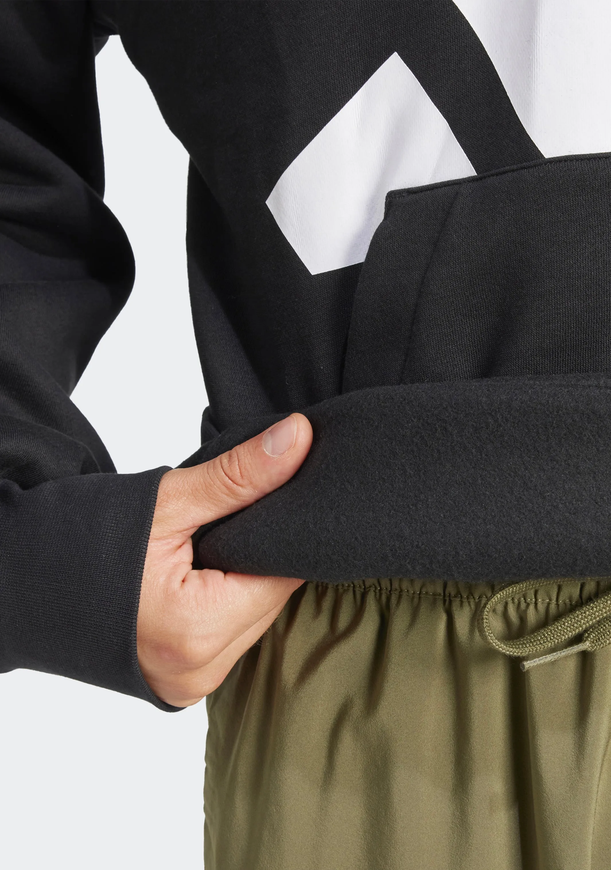 Adidas Herren Essentials Fleece Hoodie mit großem Logo