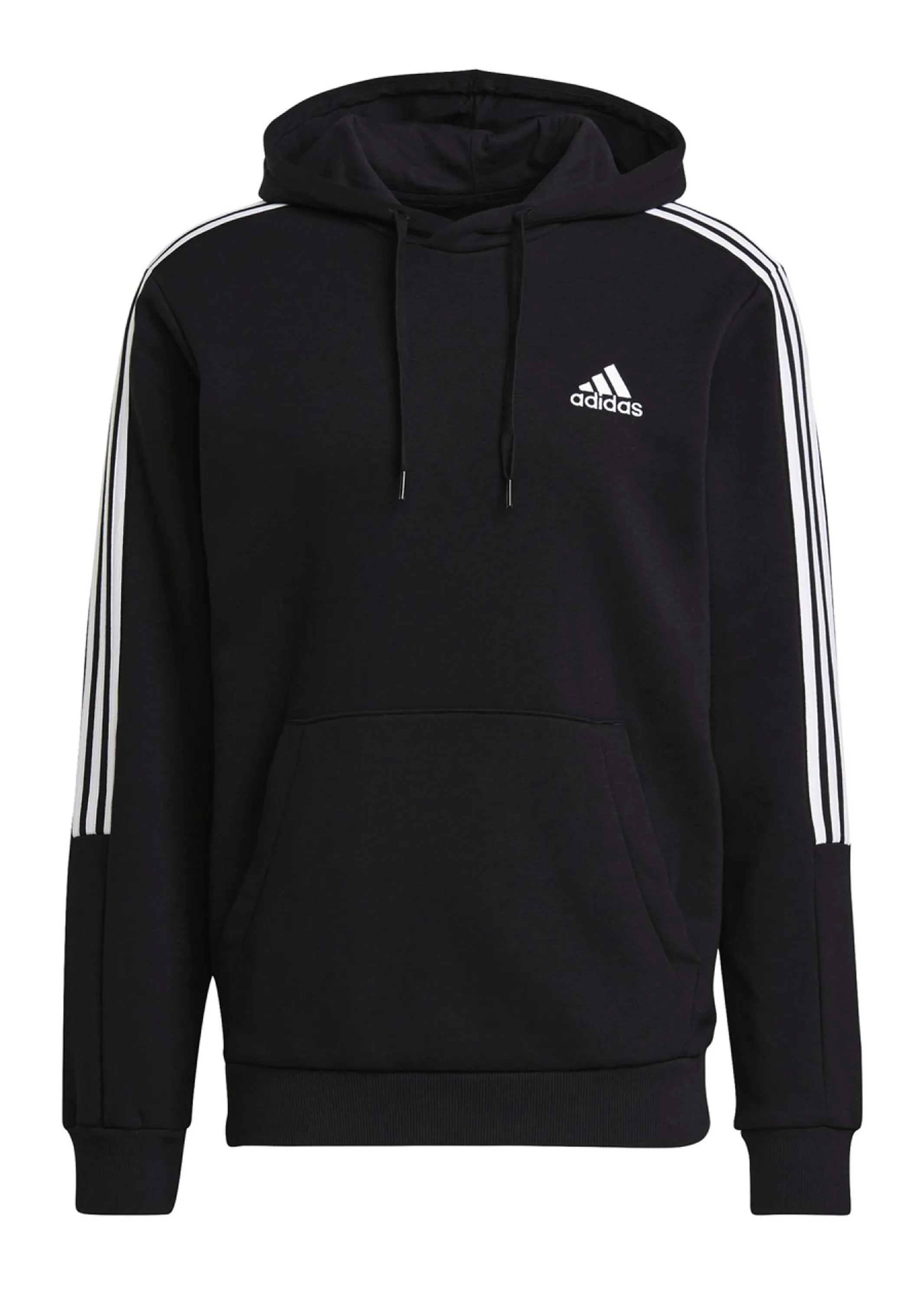 Adidas Herren Essentials Fleece Kapuzenpullover mit 3 Streifen <br> GK9581