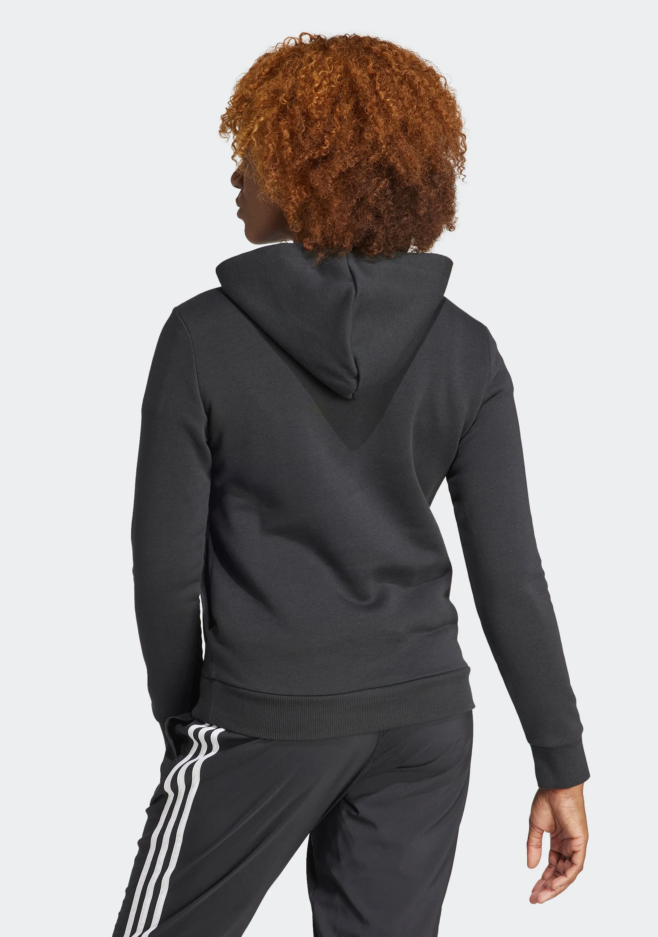 Adidas Damen Essentials Relaxed Logo Hoodie Schwarz