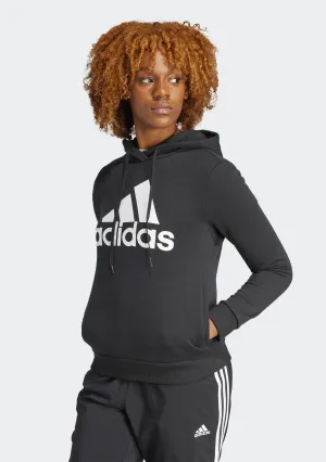 Adidas Damen Essentials Relaxed Logo Hoodie Schwarz