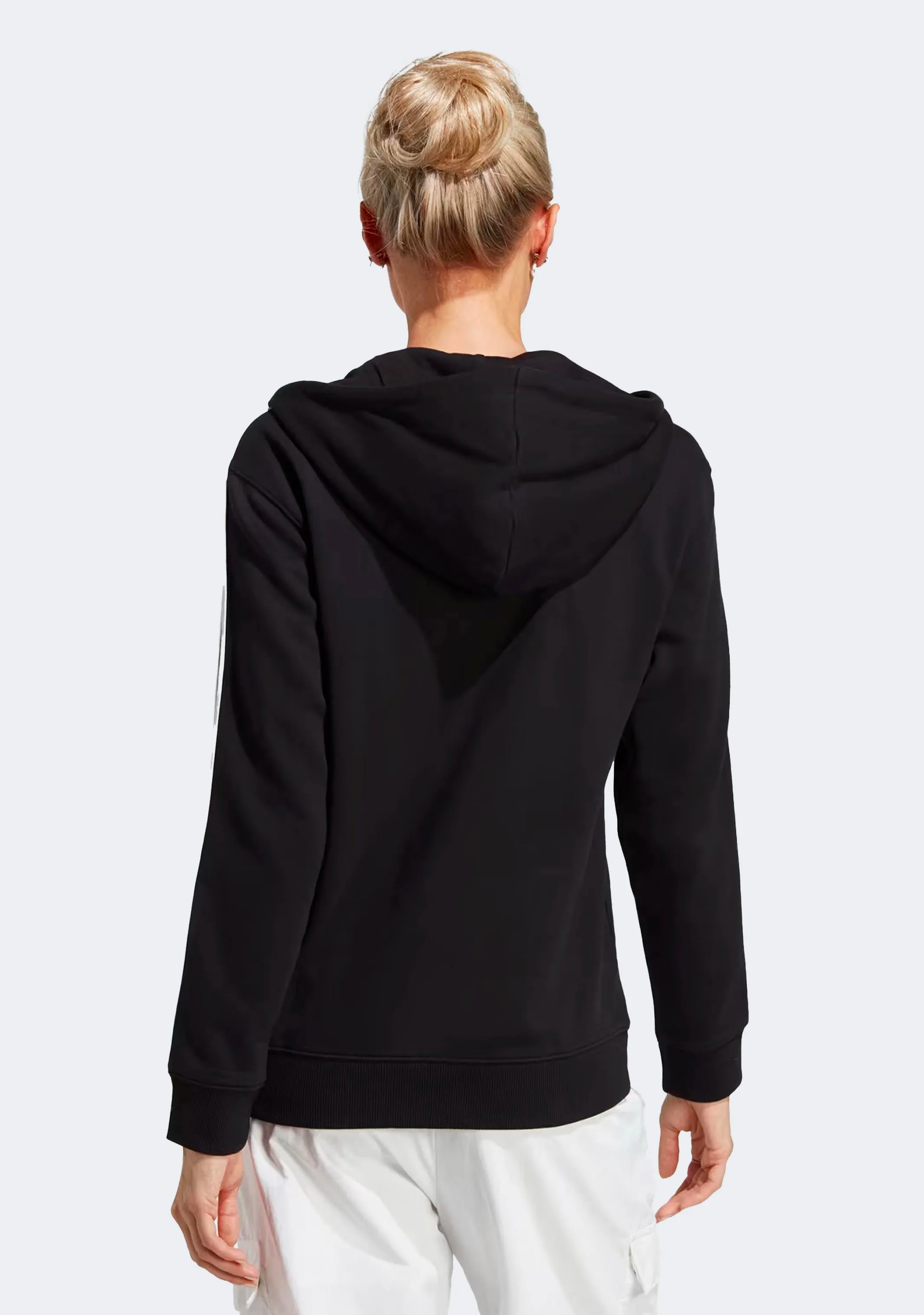 Adidas Damen Fleece 3-Streifen Reißverschluss Kapuzenpullover