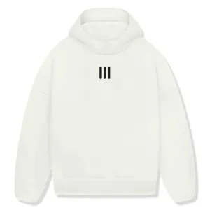 Adidas x Fear Of God Athletics Schwere Fleece Creme Weiß Kapuzenpullover Fear of God Essentials Kleidung