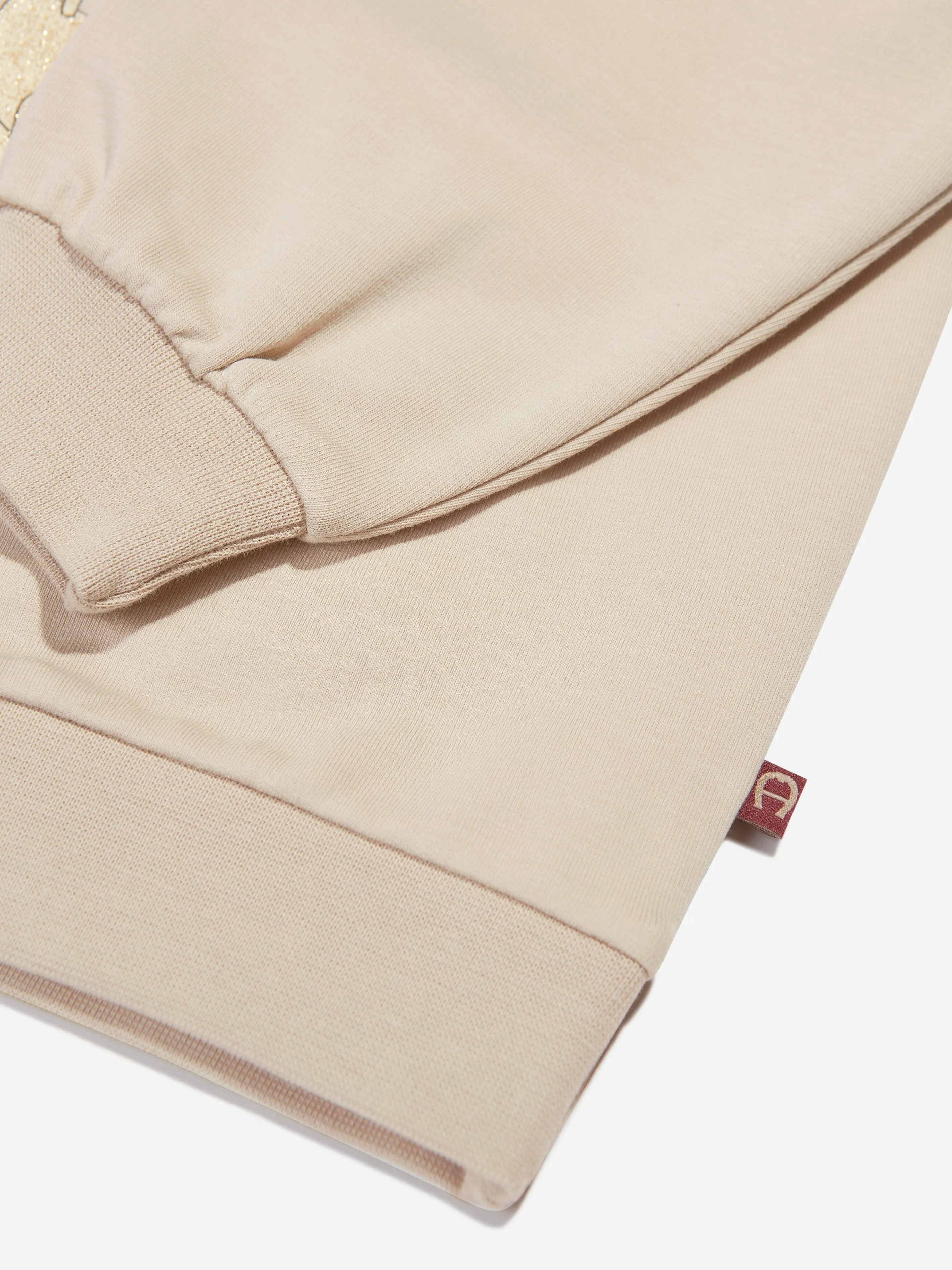 Aigner Mädchen Tasche Druck Logo Sweatshirt in Beige