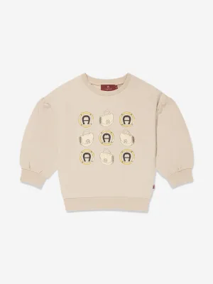 Aigner Mädchen Tasche Druck Logo Sweatshirt in Beige