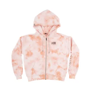Alpha Zip Hoody - Pfirsichfarbenes Tie-Dye