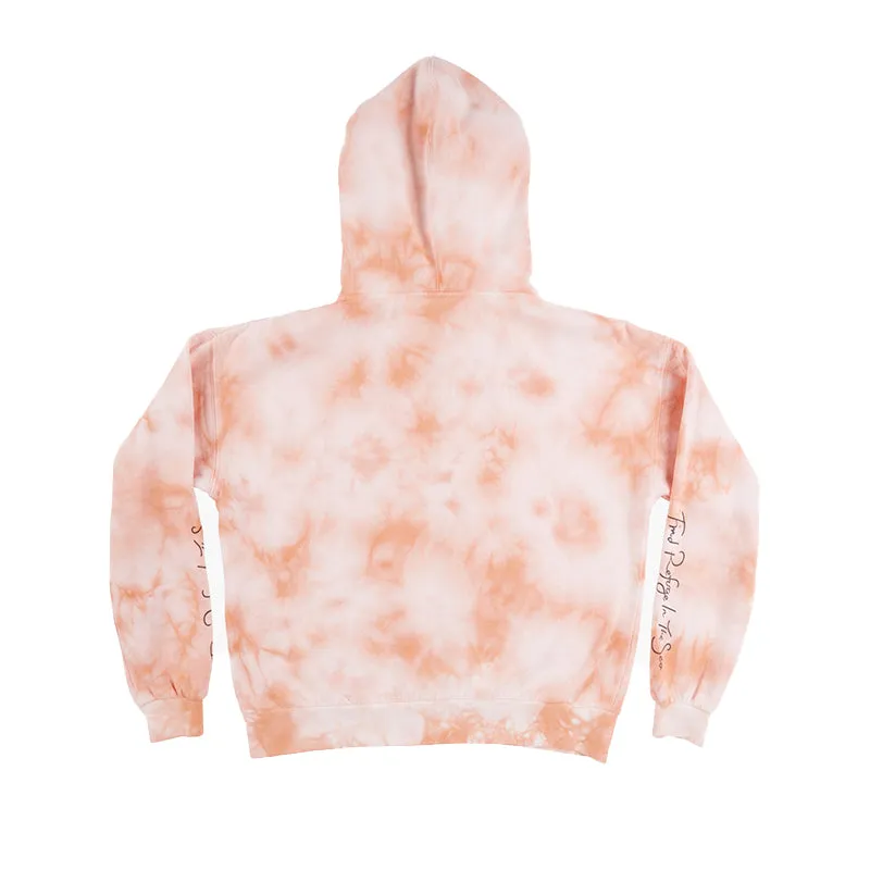 Alpha Zip Hoody - Pfirsichfarbenes Tie-Dye