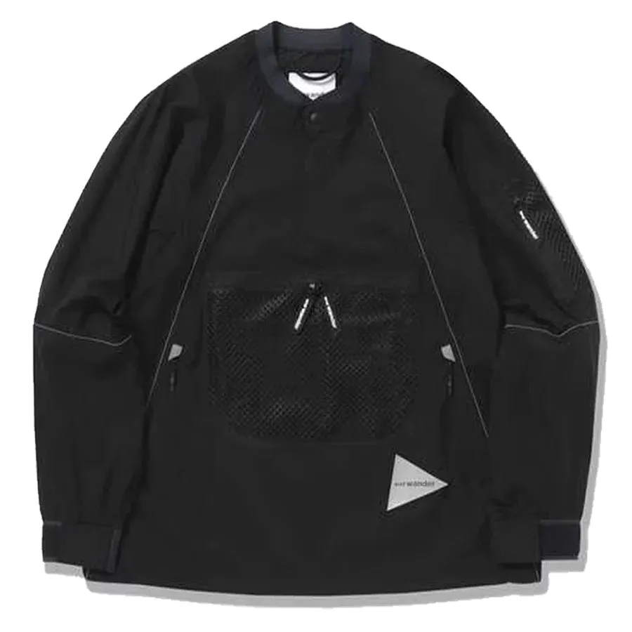 And Wander Atem Riss Pullover Jacke Schwarz