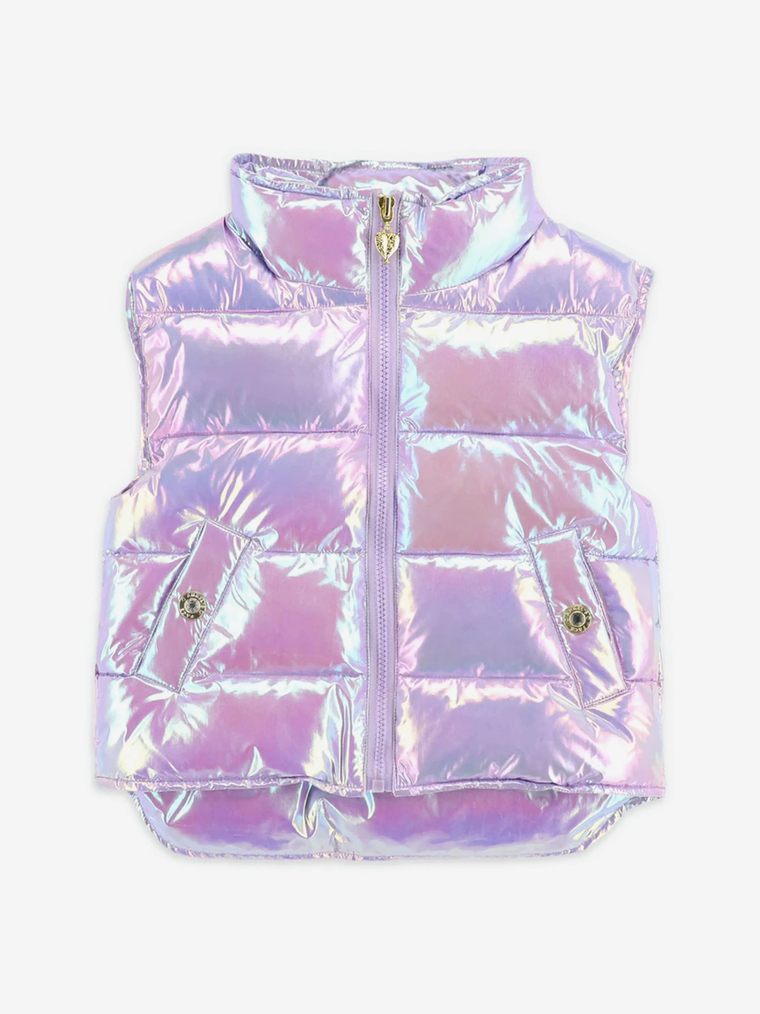 Engelsgesicht Mädchen Tilda Schillerndes Gilet in Rosa