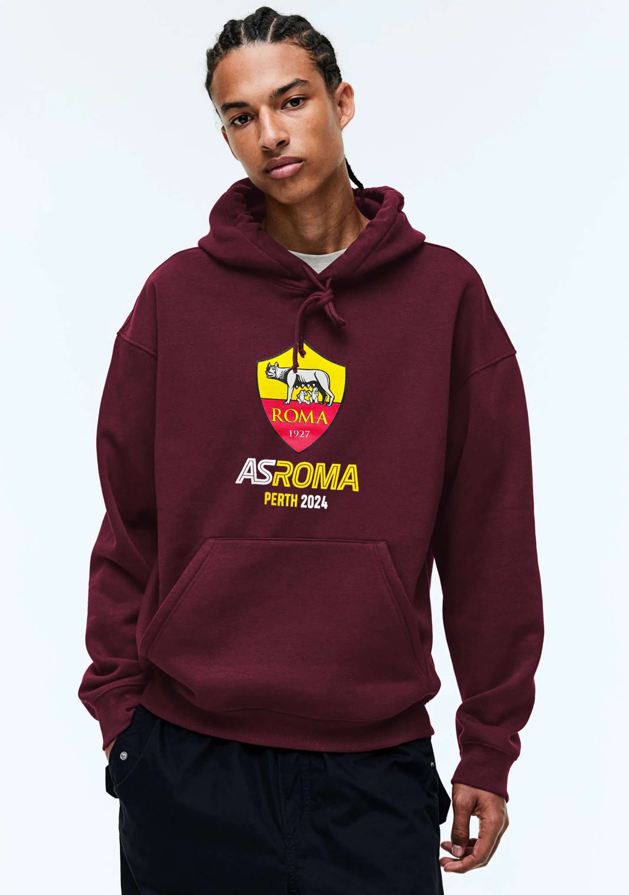 AS Roma Herren Perth Tour Hoodie <br> ASR124AA Kastanienbraun