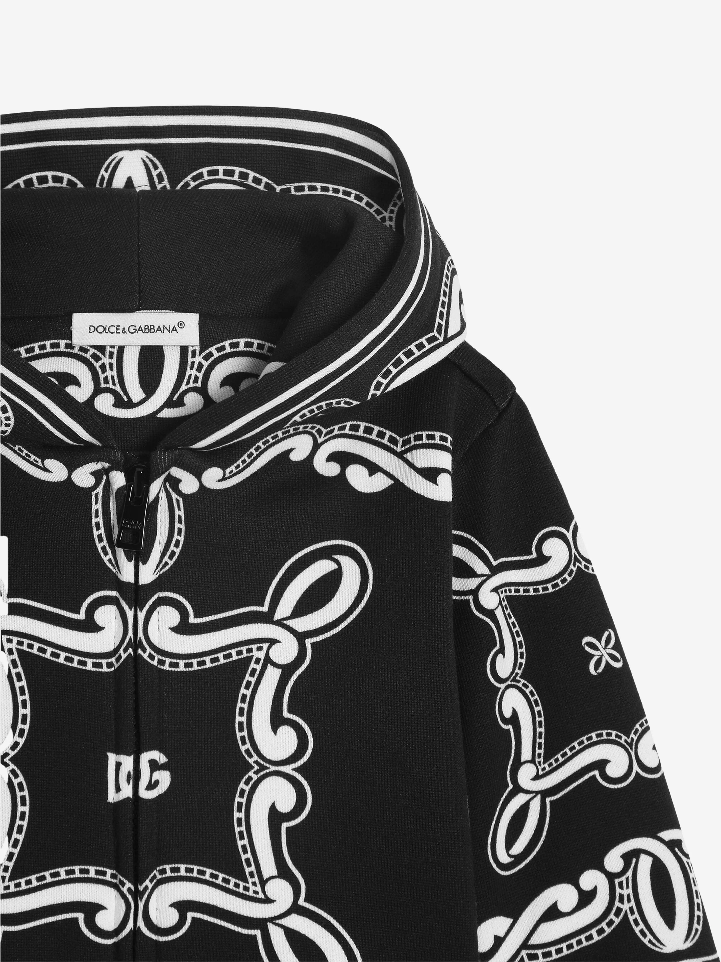 Baby Boys Bandana Print Reißverschluss-Oberteil in Schwarz