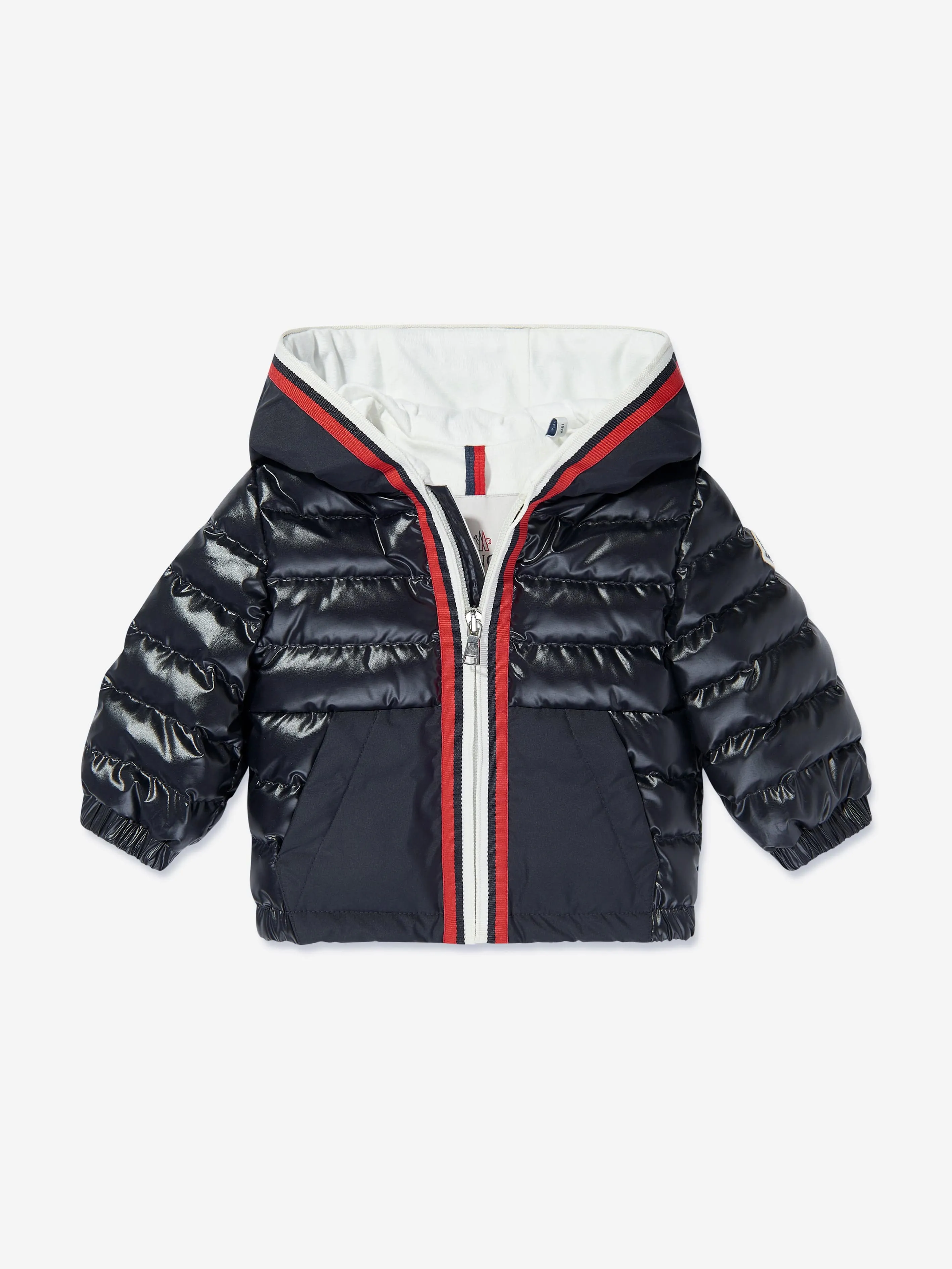 Gepolsterte Daunenjacke für Babyjungen in Marineblau