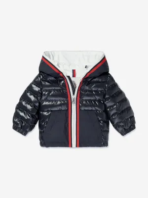 Gepolsterte Daunenjacke für Babyjungen in Marineblau