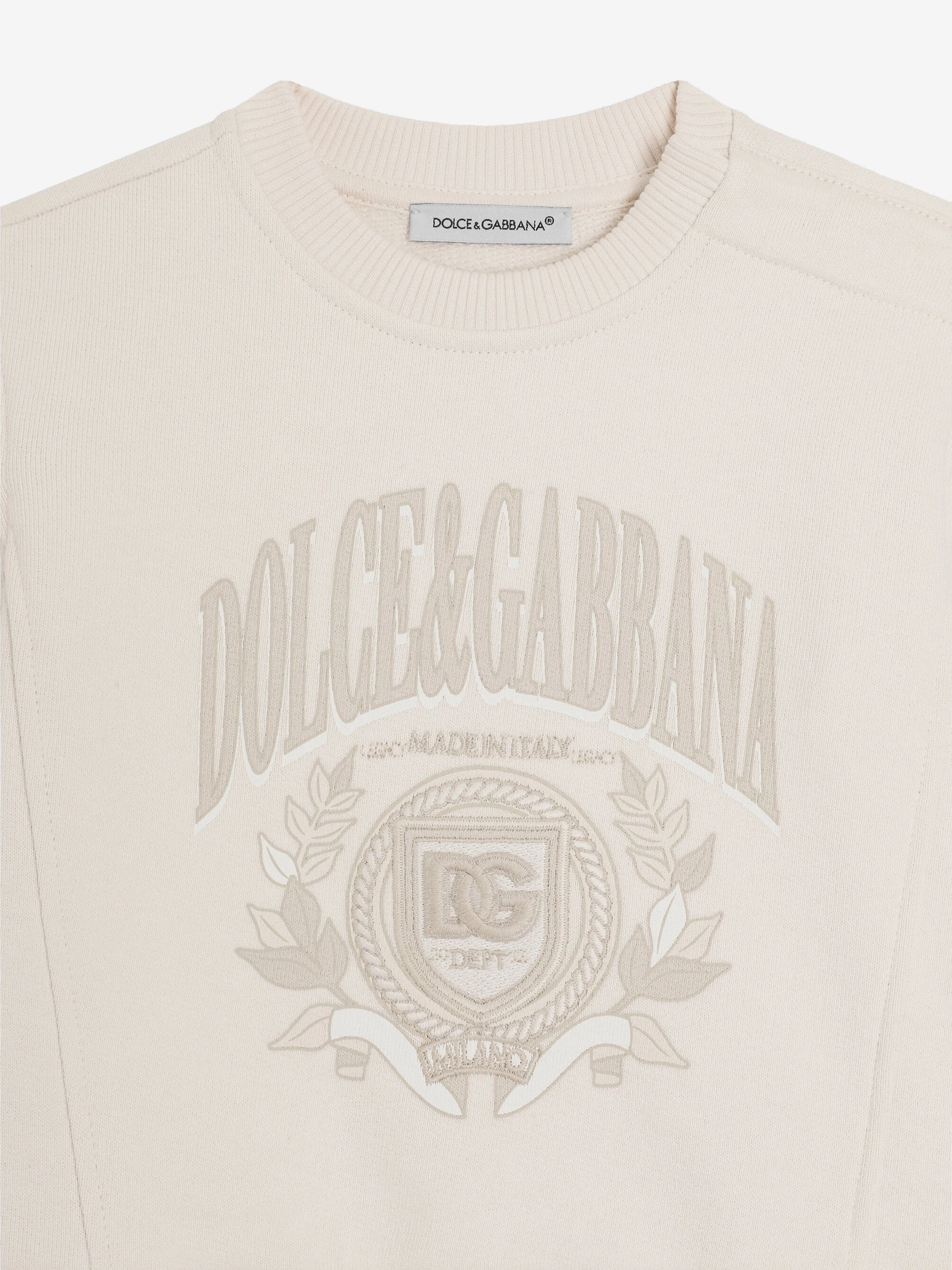 Logo-Sweatshirt für Babyjungen in Elfenbein
