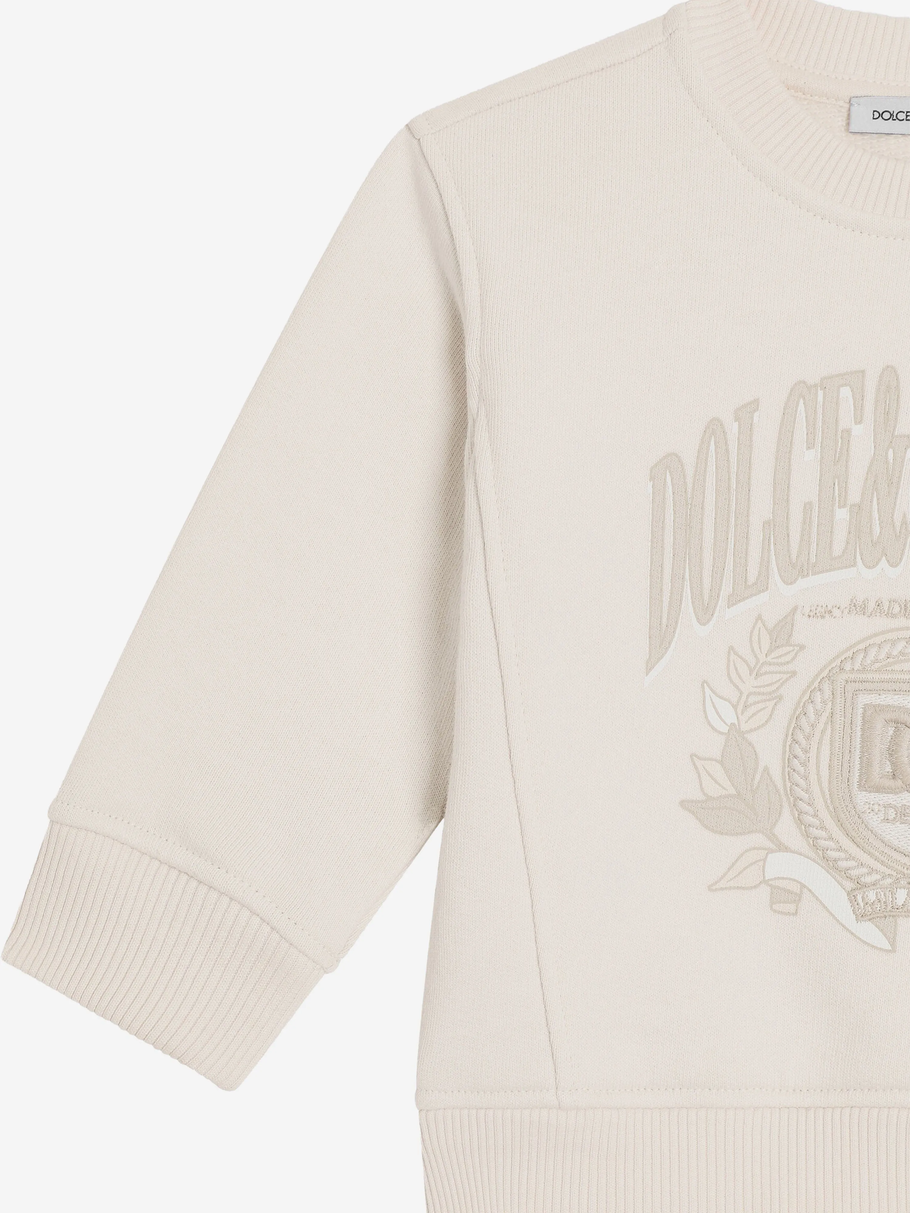 Logo-Sweatshirt für Babyjungen in Elfenbein