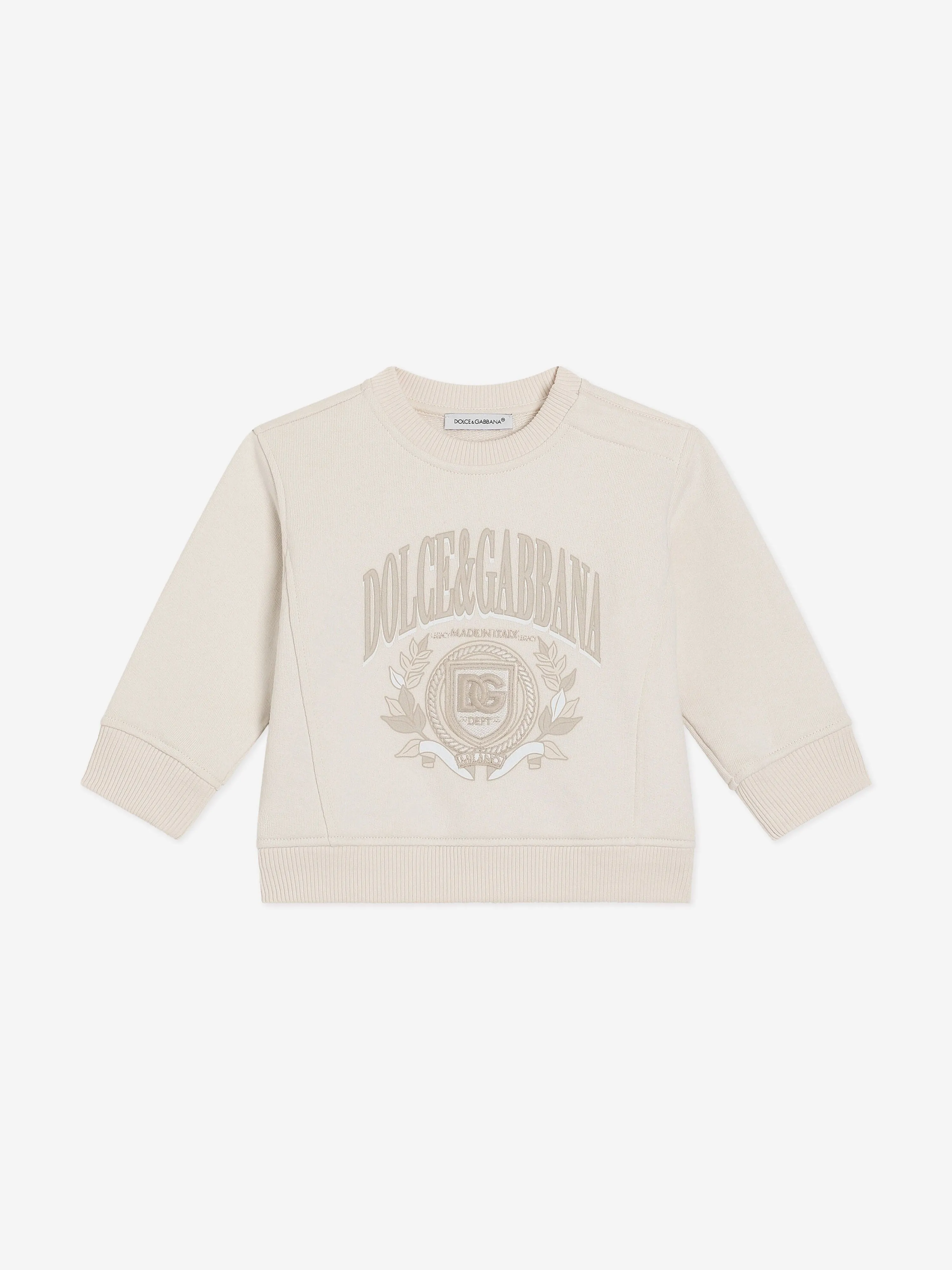 Logo-Sweatshirt für Babyjungen in Elfenbein