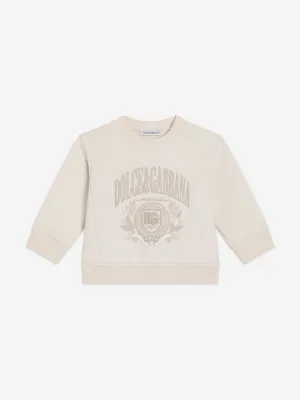 Logo-Sweatshirt für Babyjungen in Elfenbein