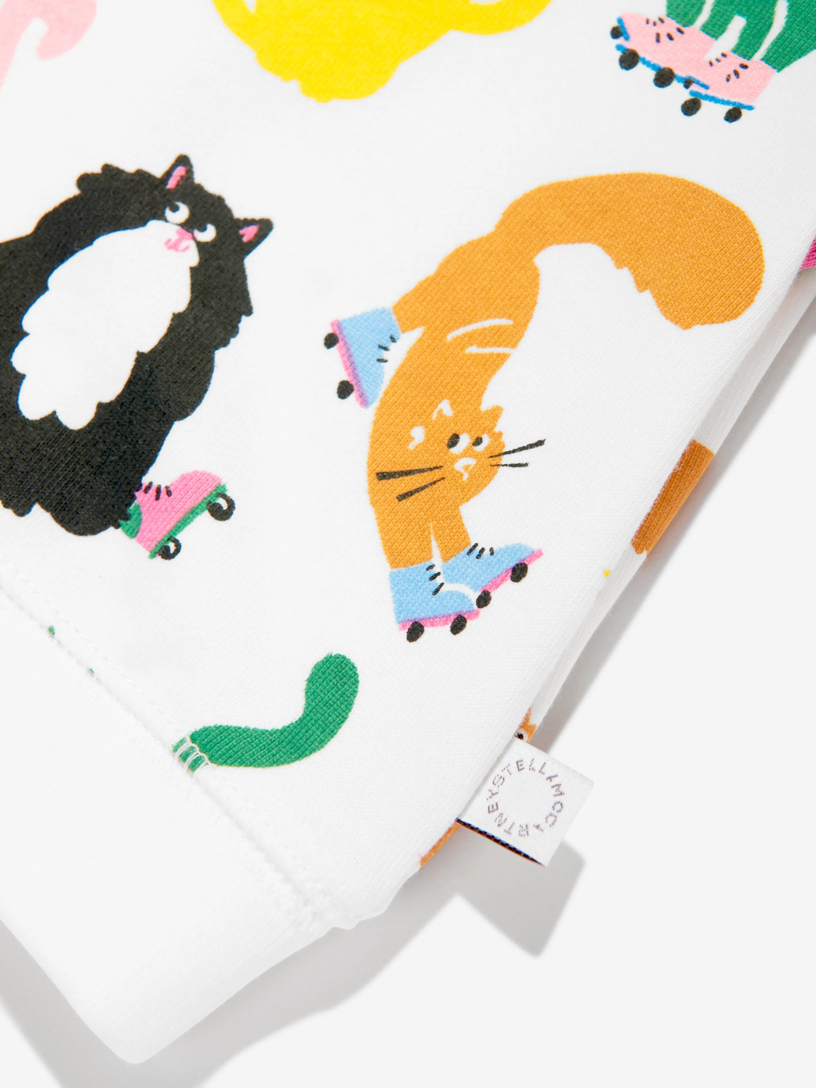 Baby Girls Katzenprint-Sweatshirt in Elfenbein