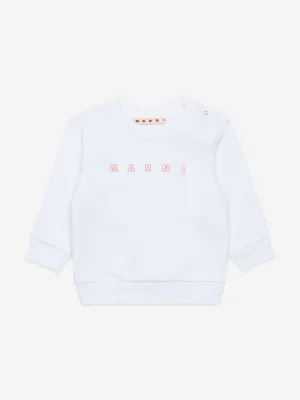 Baby Girls Logo Sweatshirt in Weiß