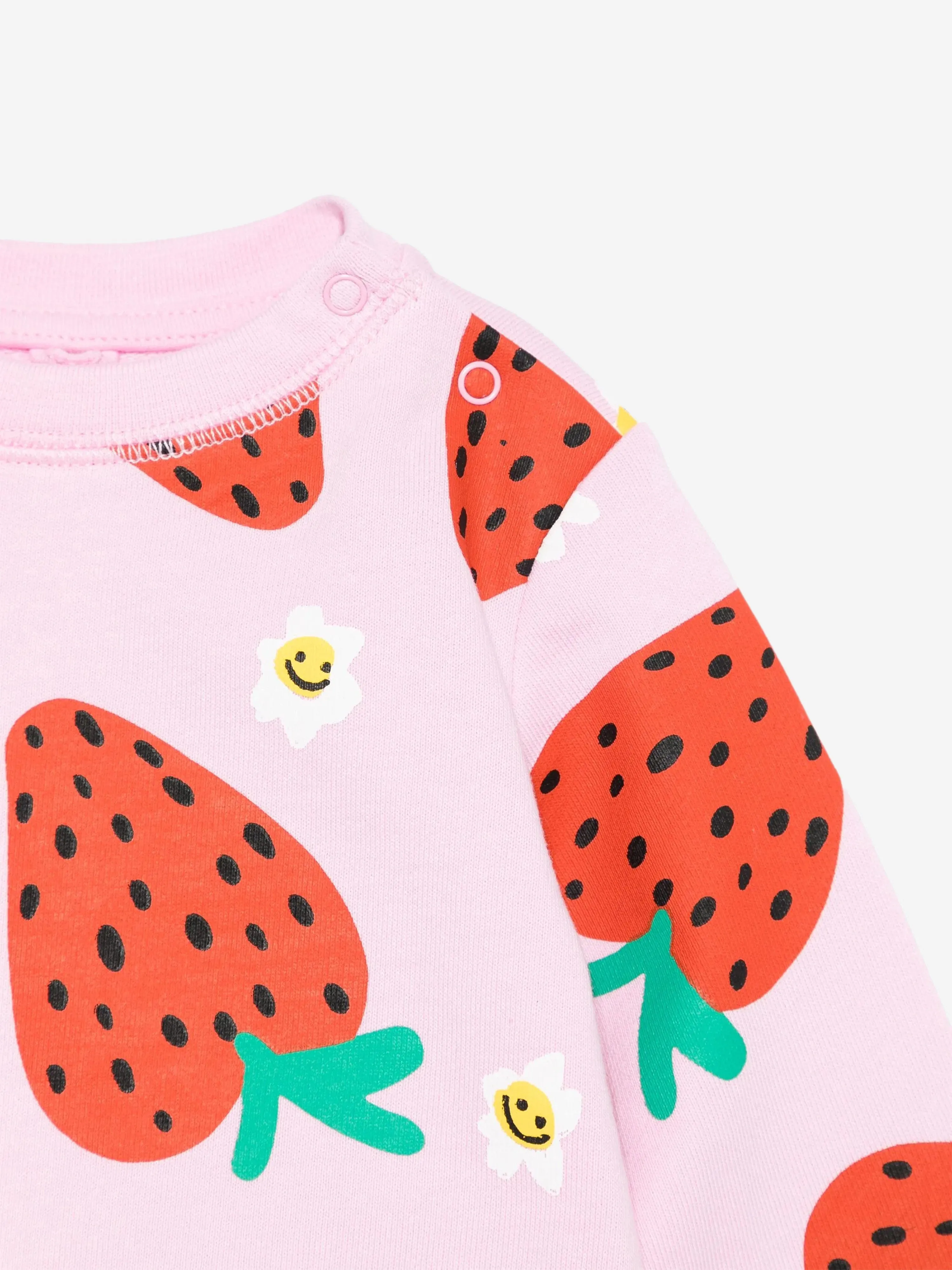 Rosa Erdbeer-Pullover für Baby-Mädchen