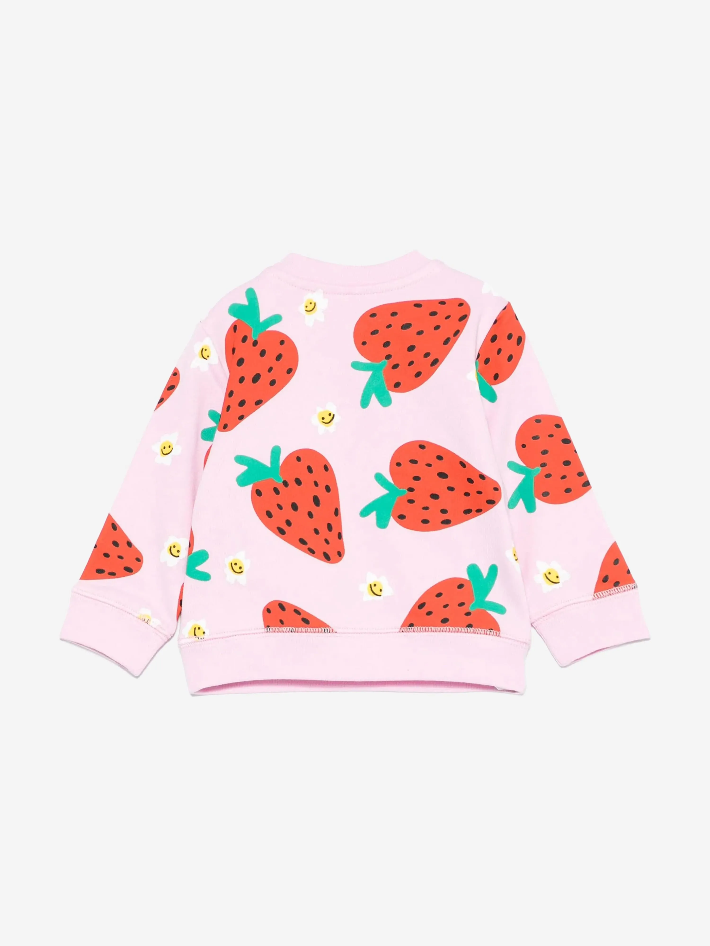 Rosa Erdbeer-Pullover für Baby-Mädchen