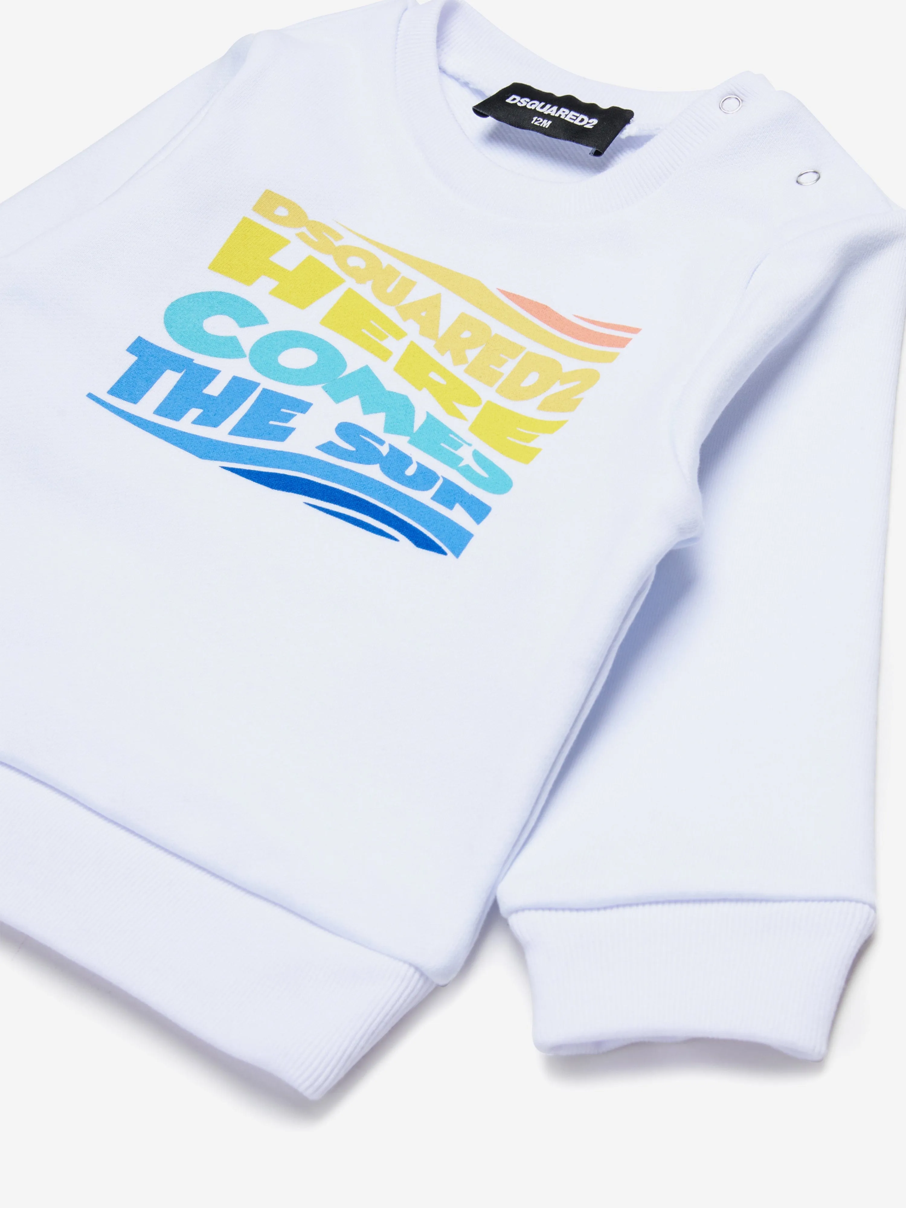Baby Hier Kommt Die Sonne Sweatshirt in Weiß