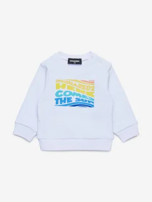 Baby Hier Kommt Die Sonne Sweatshirt in Weiß