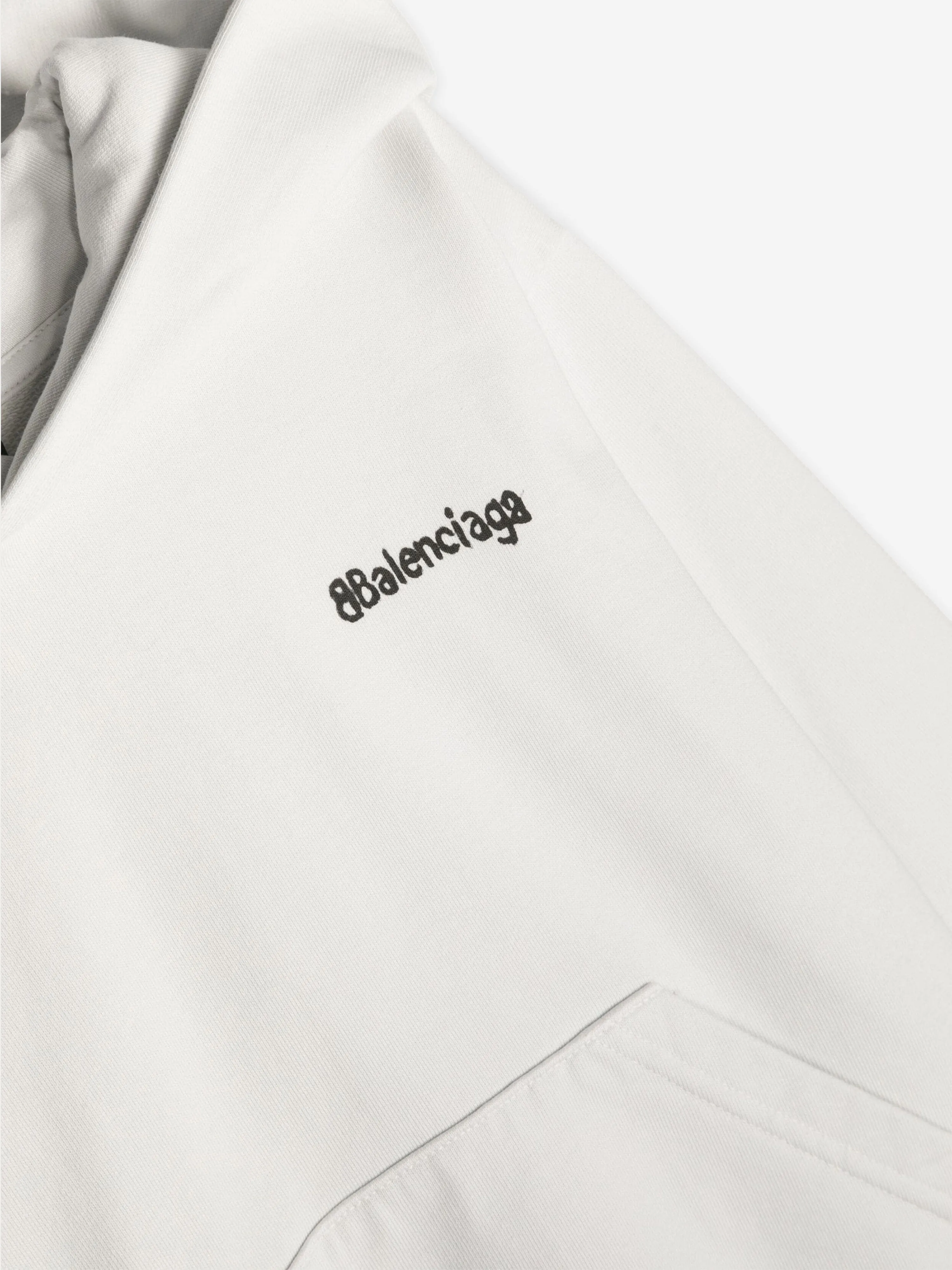 Balenciaga Kids Classic Hoodie in Weiß