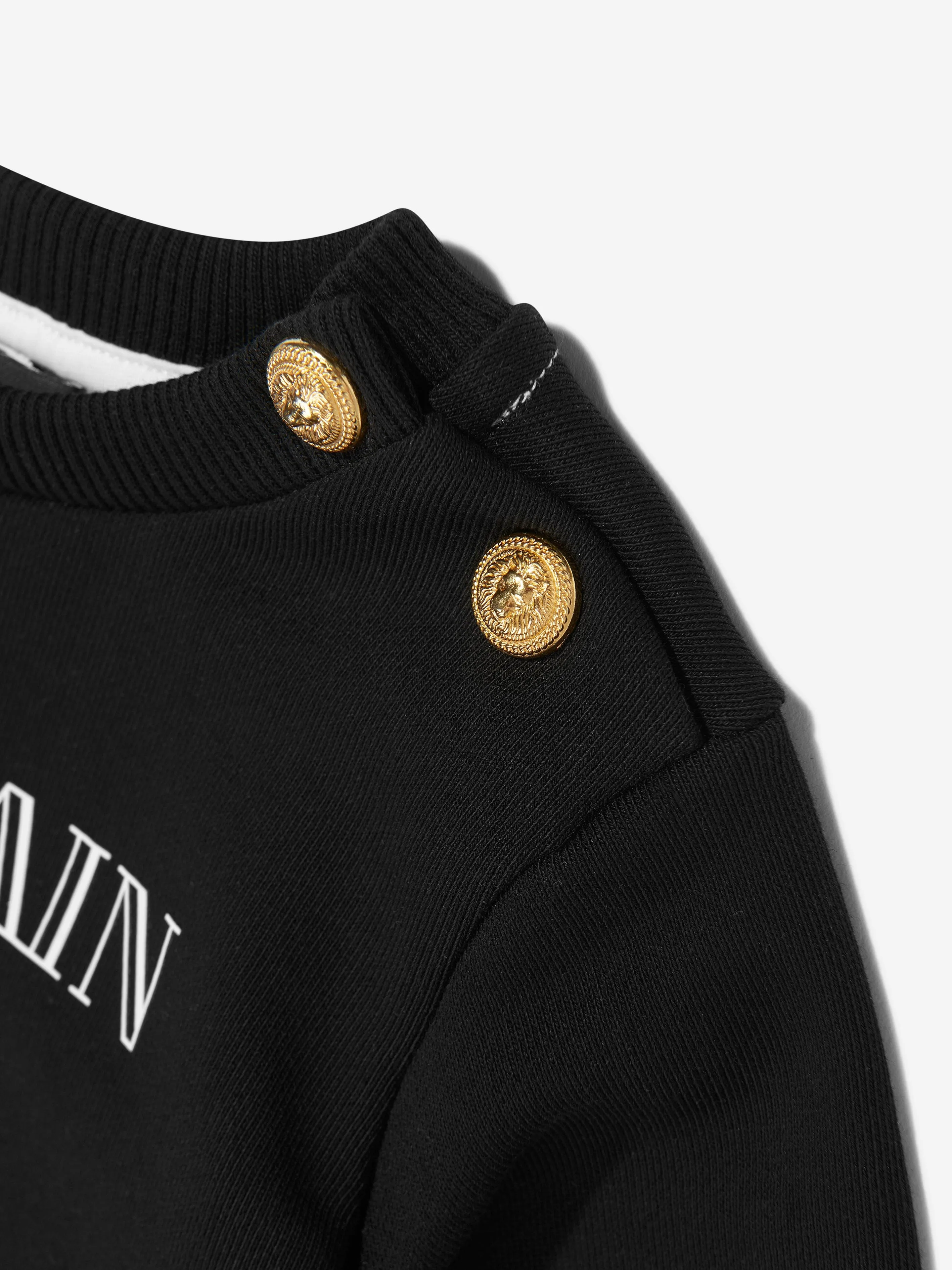 Balmain Baby Farbblock-Sweatshirt in Weiß