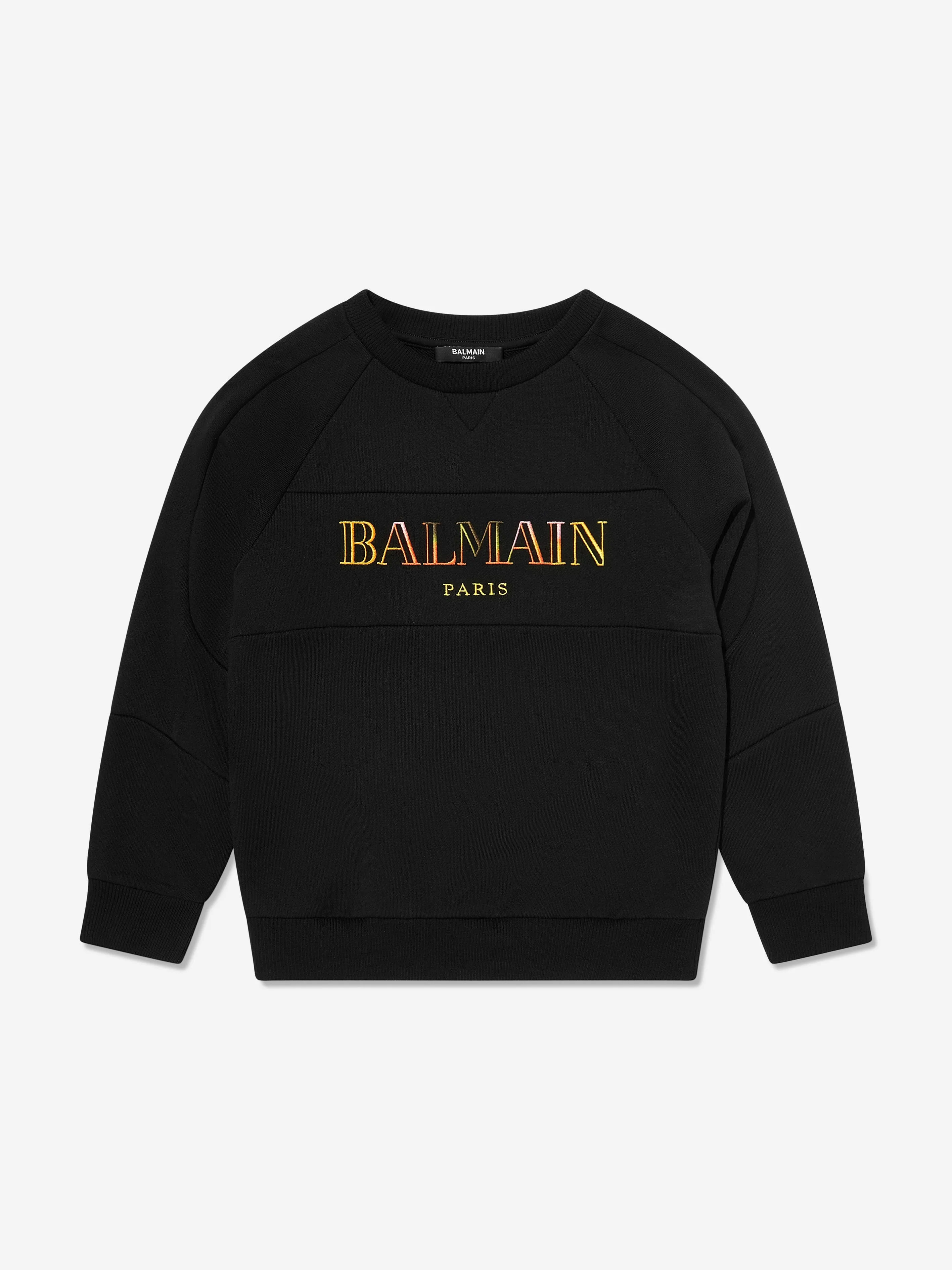 Balmain Kids Logo-Sweatshirt in Schwarz