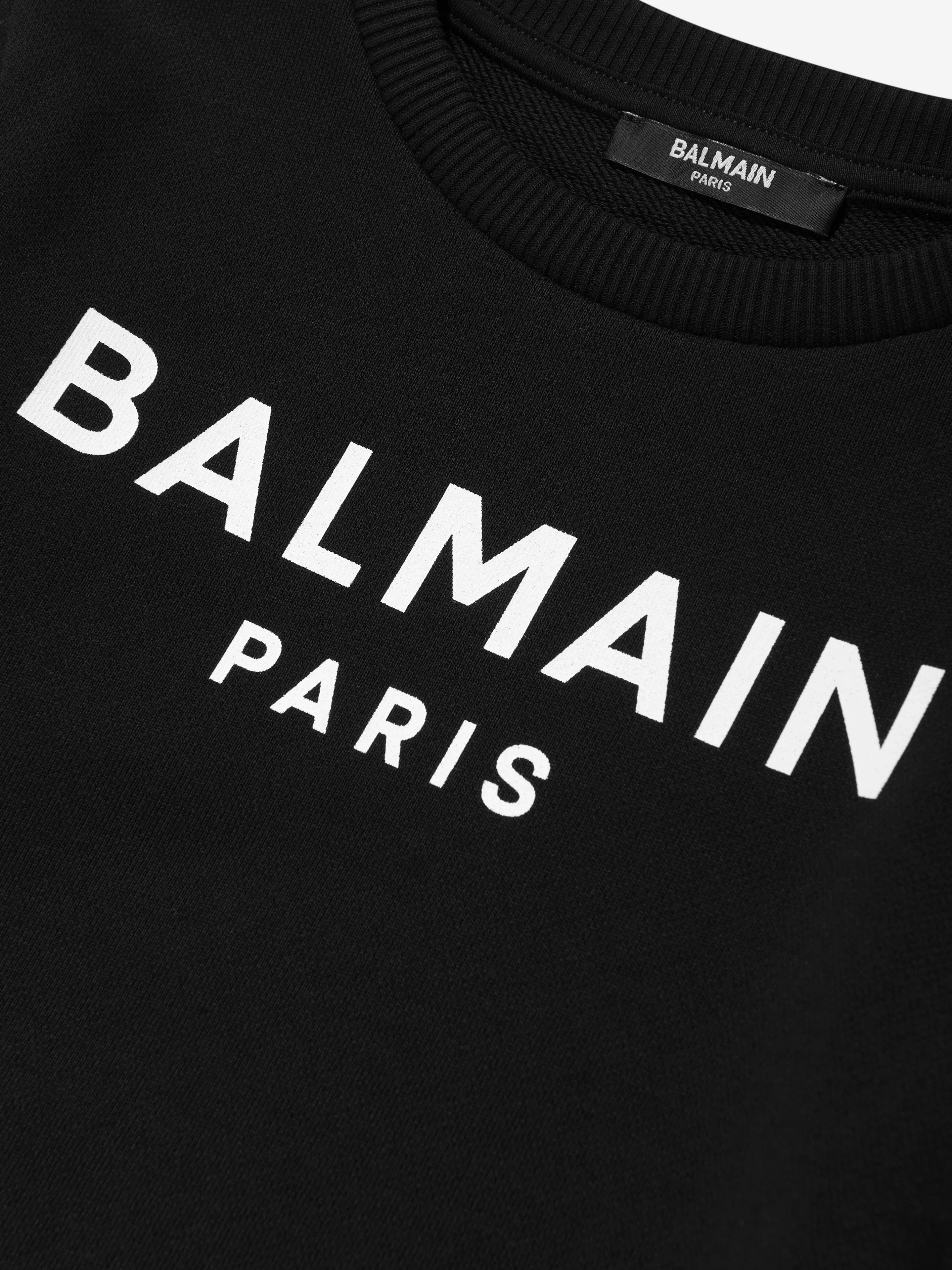 Balmain Kids Logo-Sweatshirt in Schwarz