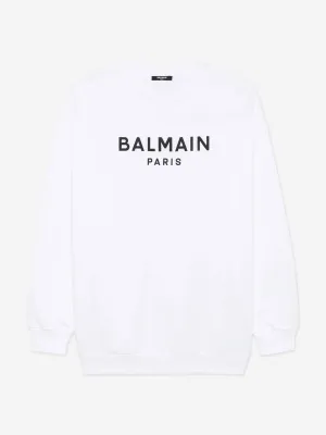 Balmain Kids Logo-Sweatshirt in Weiß
