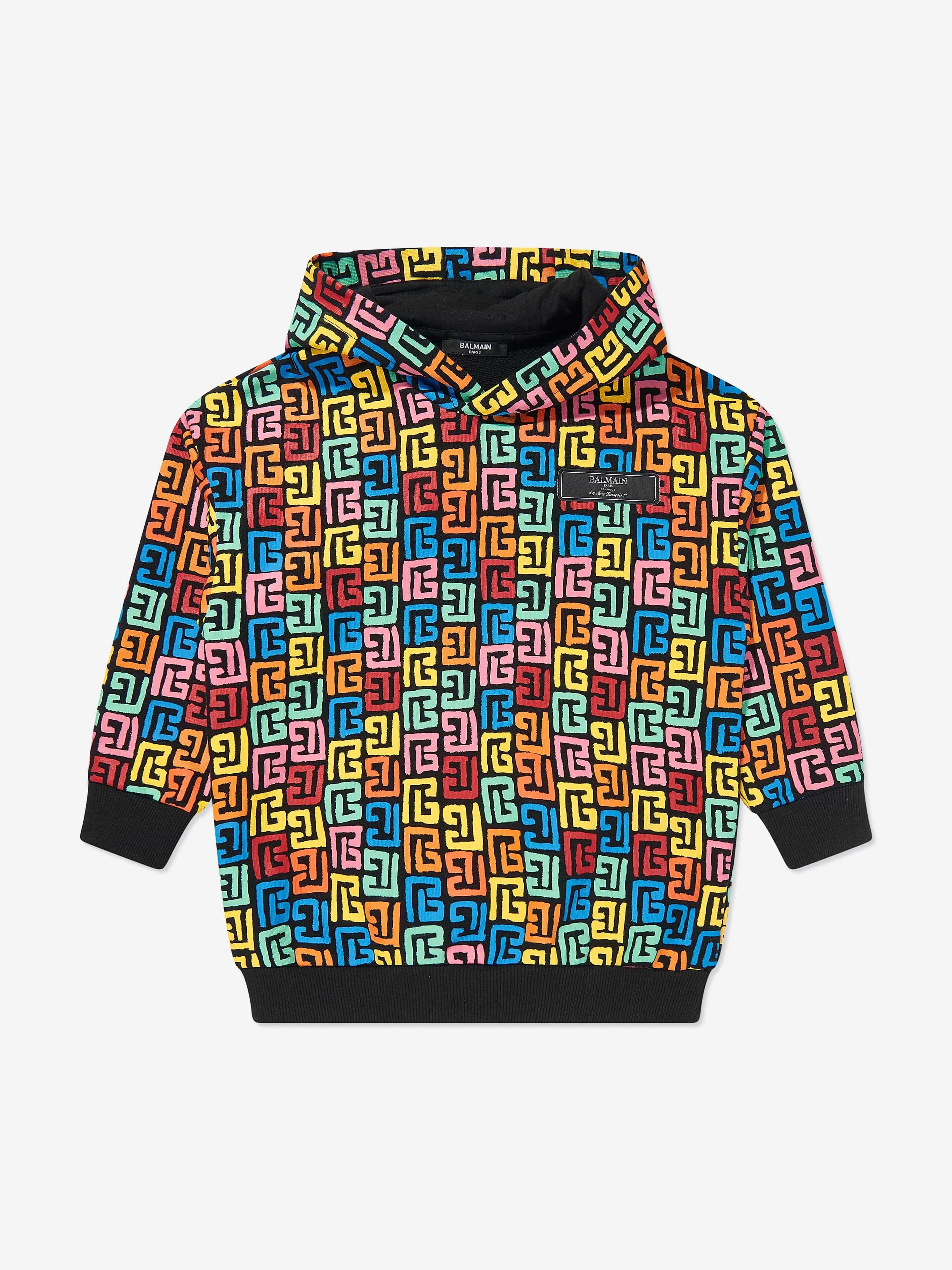 Balmain Kids Monogram Hoodie in Mehrfarben