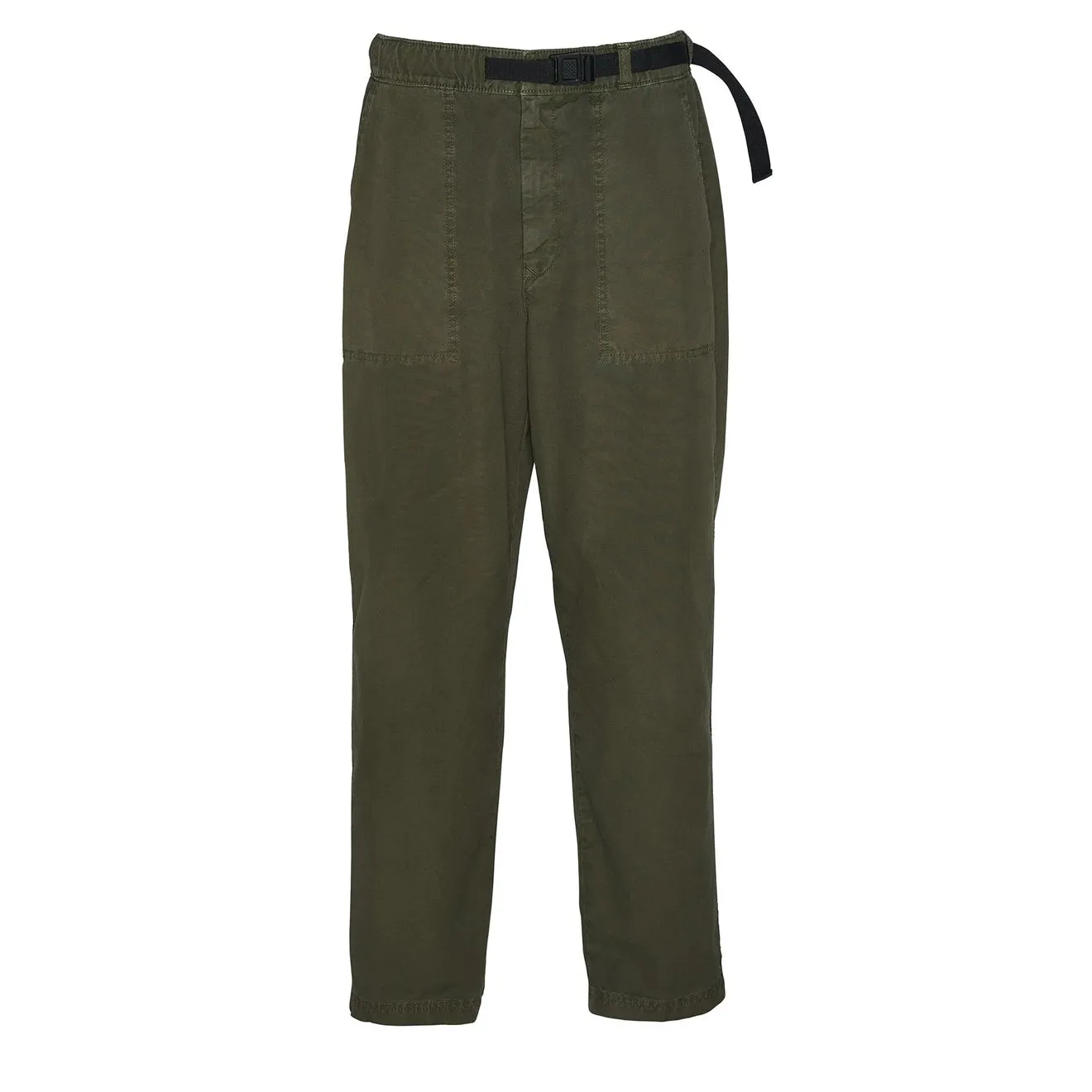 Barbour Grindle Entspannte Canvas-Hose Mittel Oliv