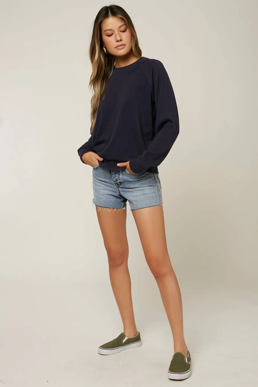 Strandseitiger Crewneck Pullover Fleece