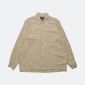 Beams Clothing Offenes B.D. Gunclub Mesh-Hemd - Beige