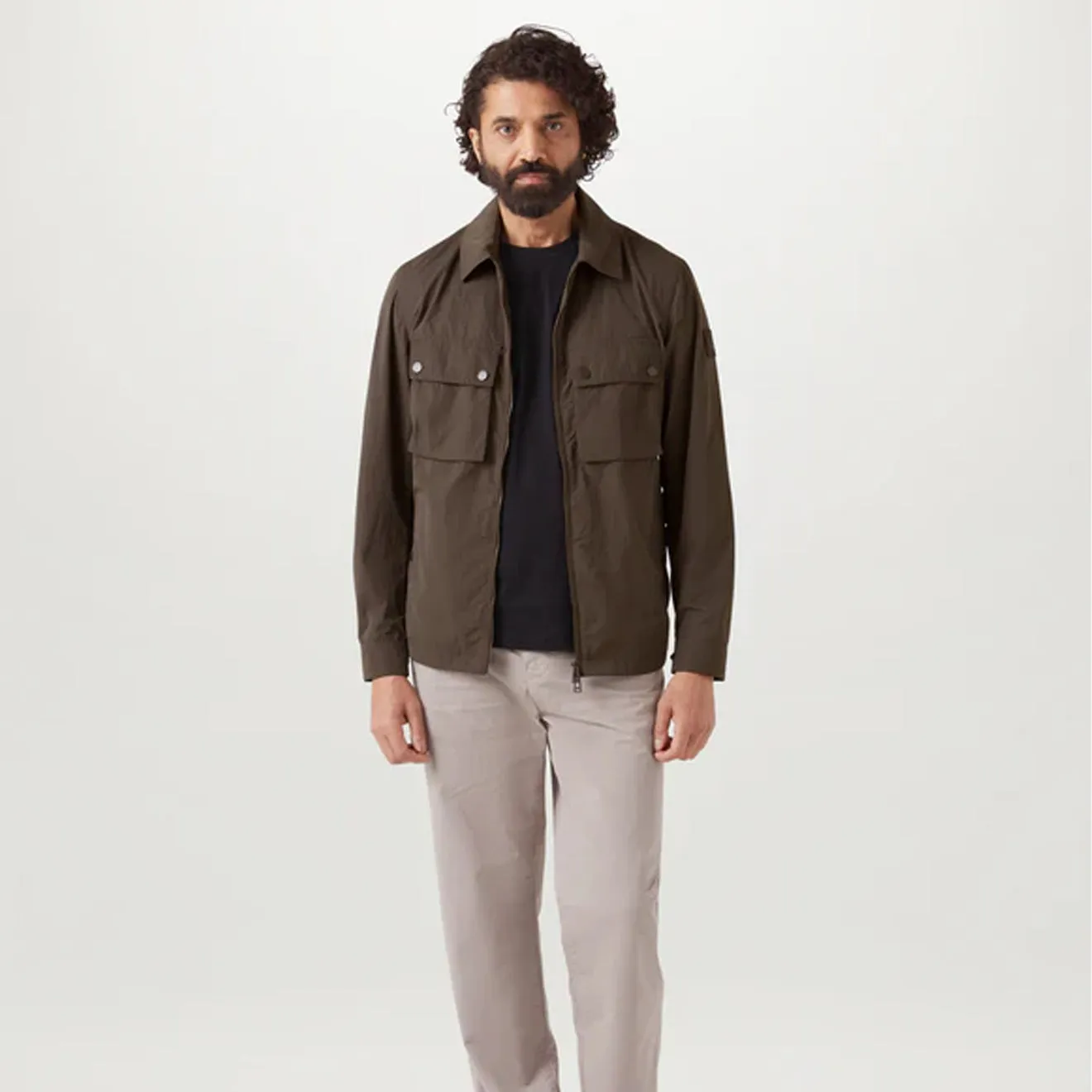 Belstaff Tourer Overshirt Armee-Oliv