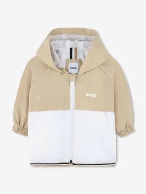 BOSS Baby Jungen Kapuzen-Windjacke in Beige