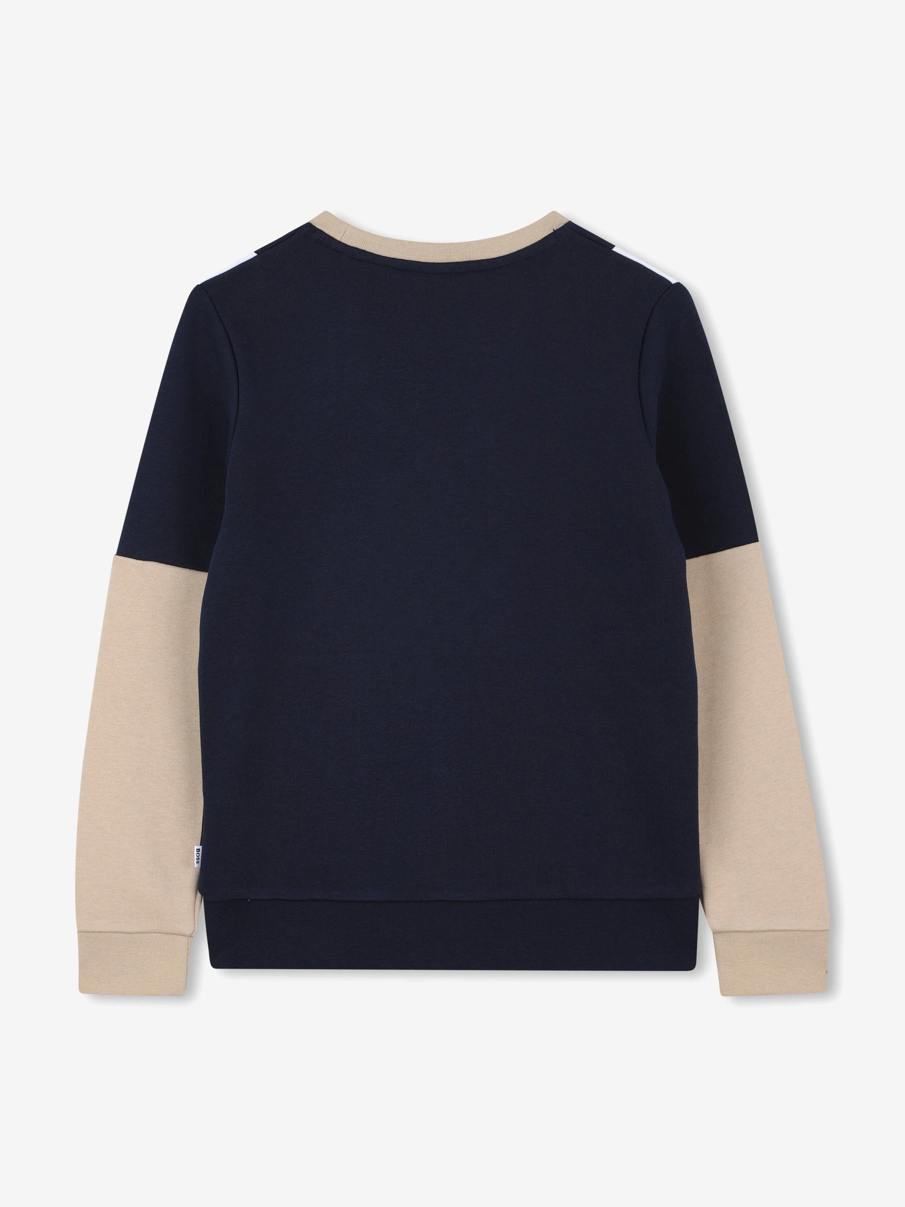 BOSS Boys Kontrast Sweatshirt in Marineblau