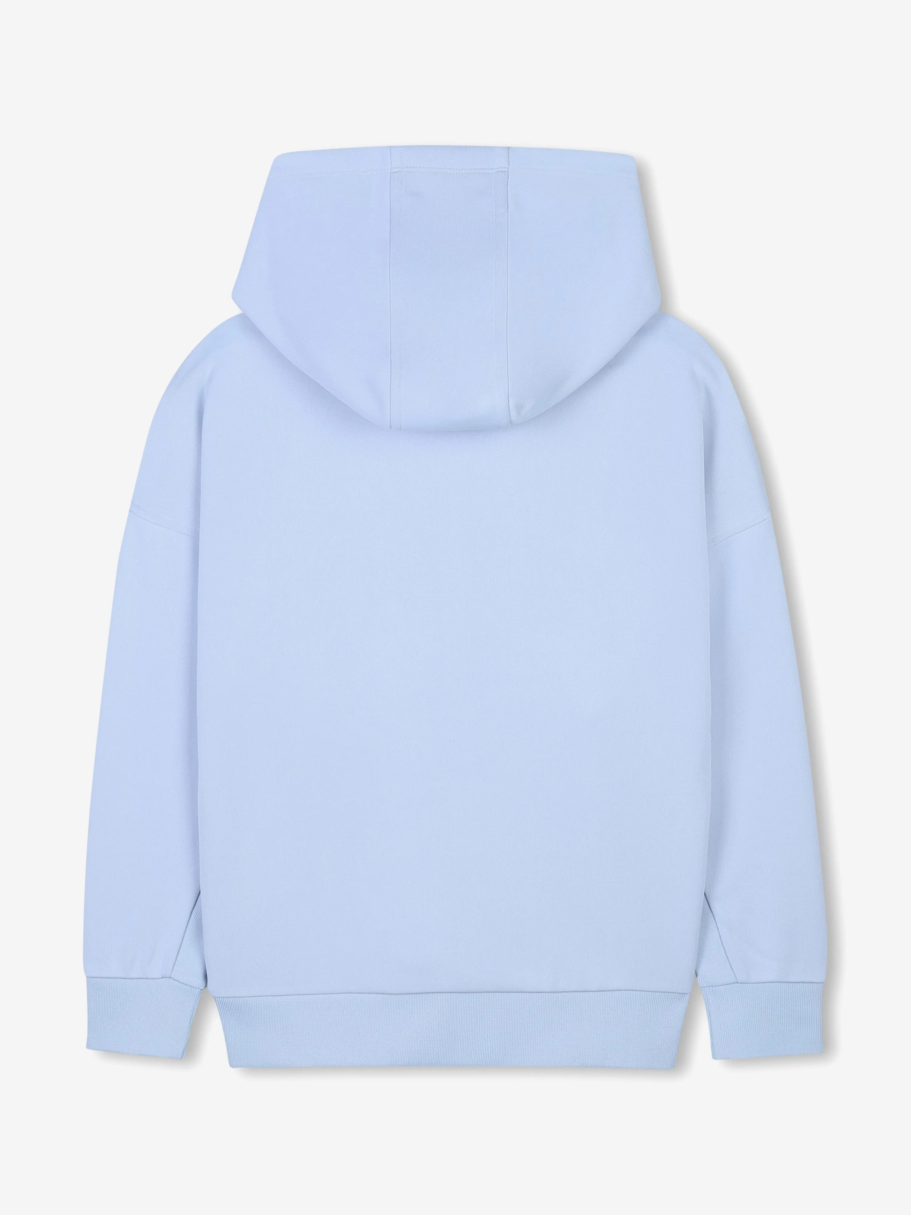 BOSS Boys Logo Print Hoodie in Blau