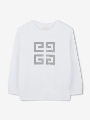 Boys 4G Logo Sweatshirt in Weiß
