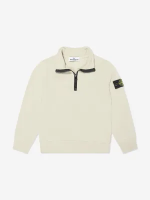 Jungen Half-Zip Sweatshirt in Beige
