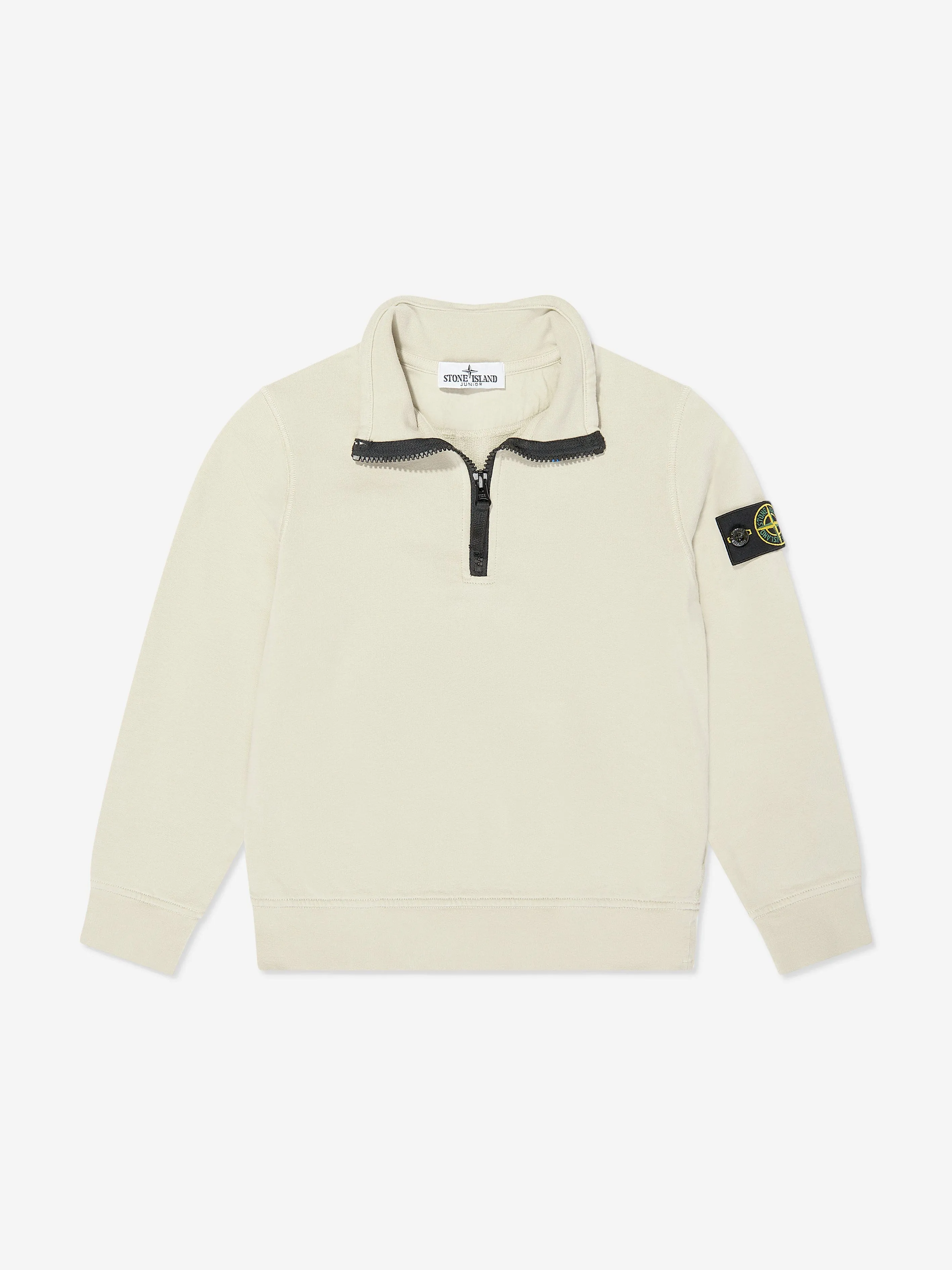 Jungen Half-Zip Sweatshirt in Beige