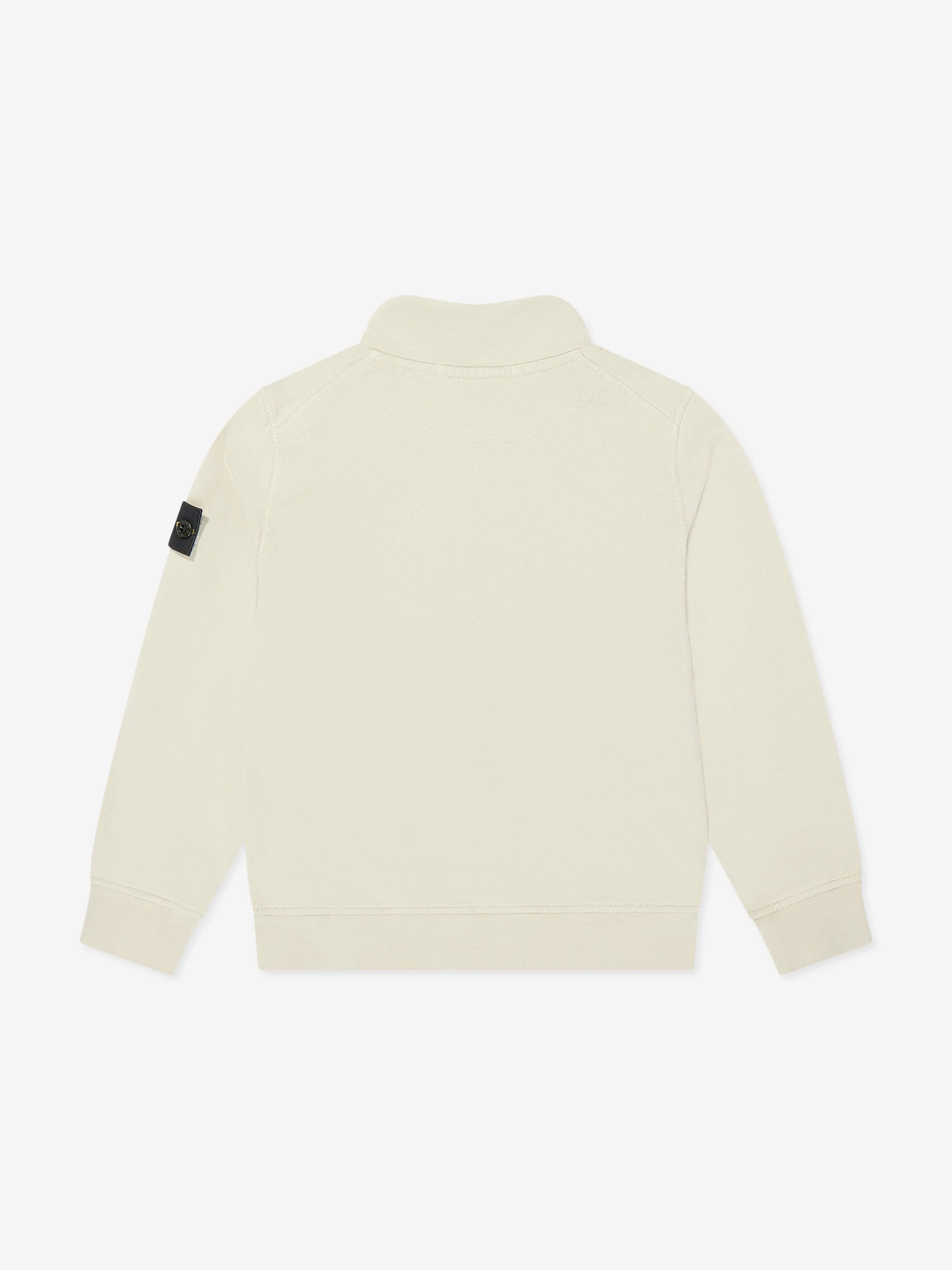 Jungen Half-Zip Sweatshirt in Beige