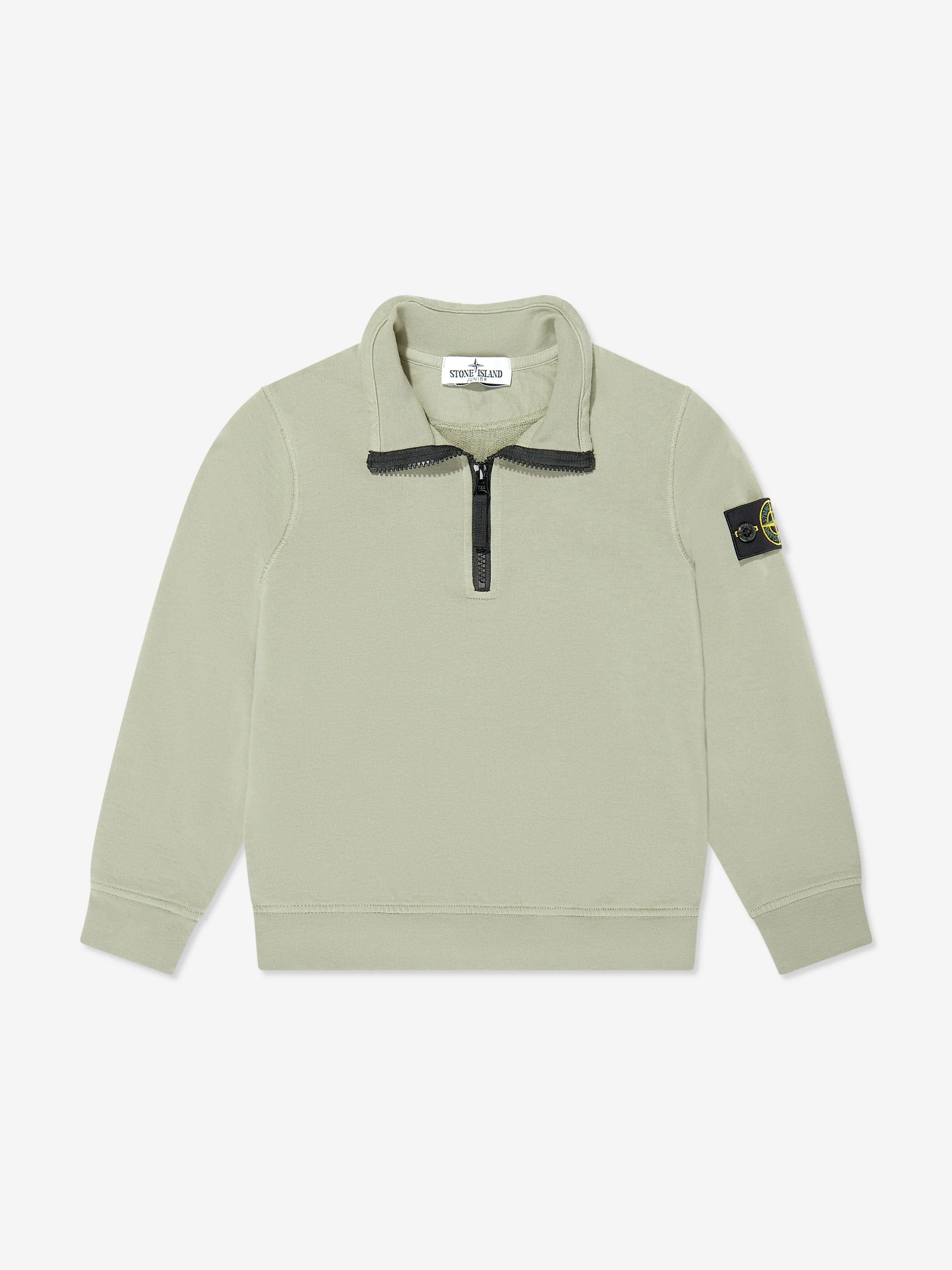 Jungen Halbzip-Pullover in Grün