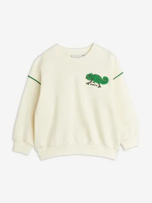 Jungen Eidechsen Chenille Sweatshirt in Elfenbein
