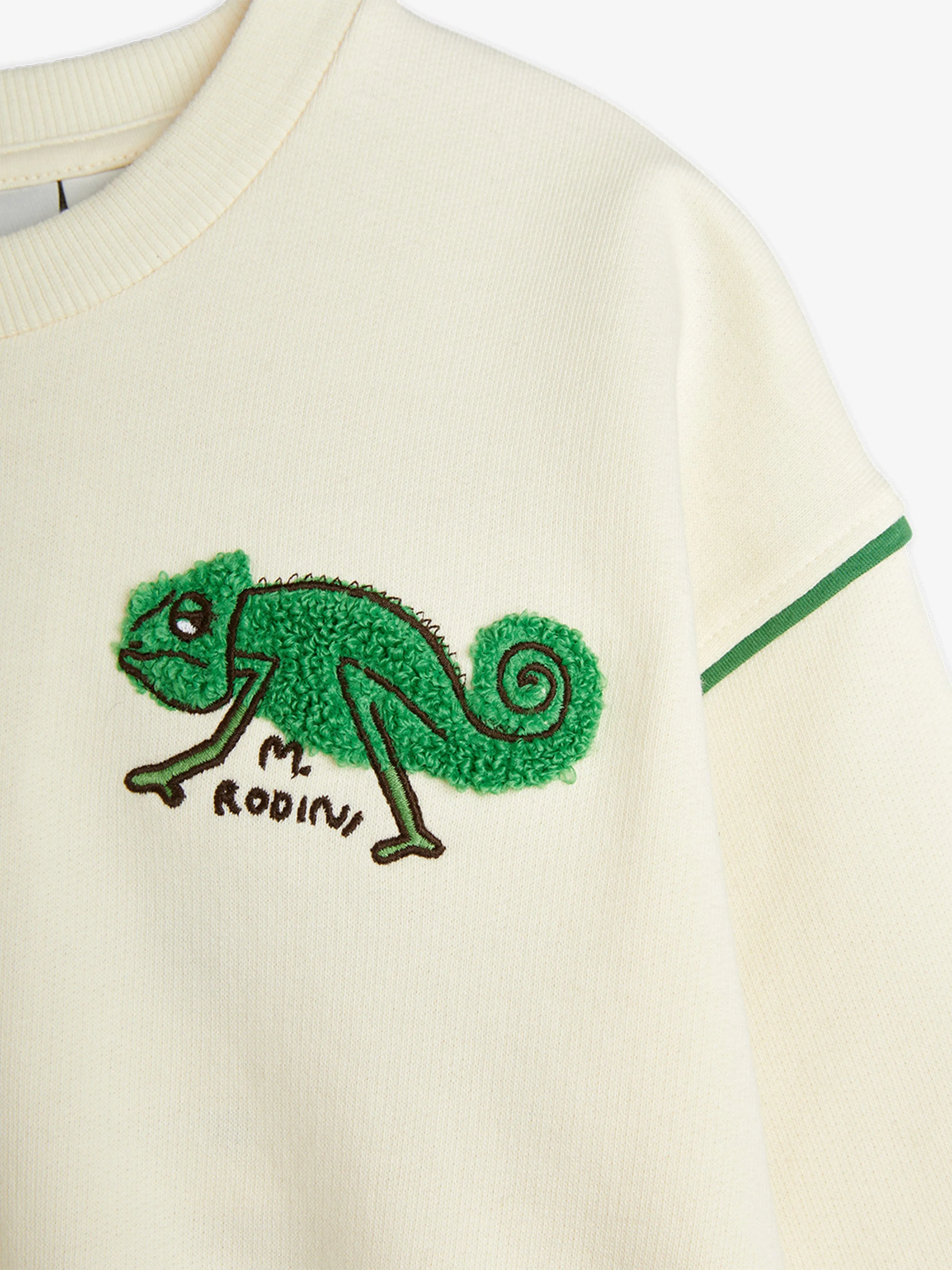 Jungen Eidechsen Chenille Sweatshirt in Elfenbein