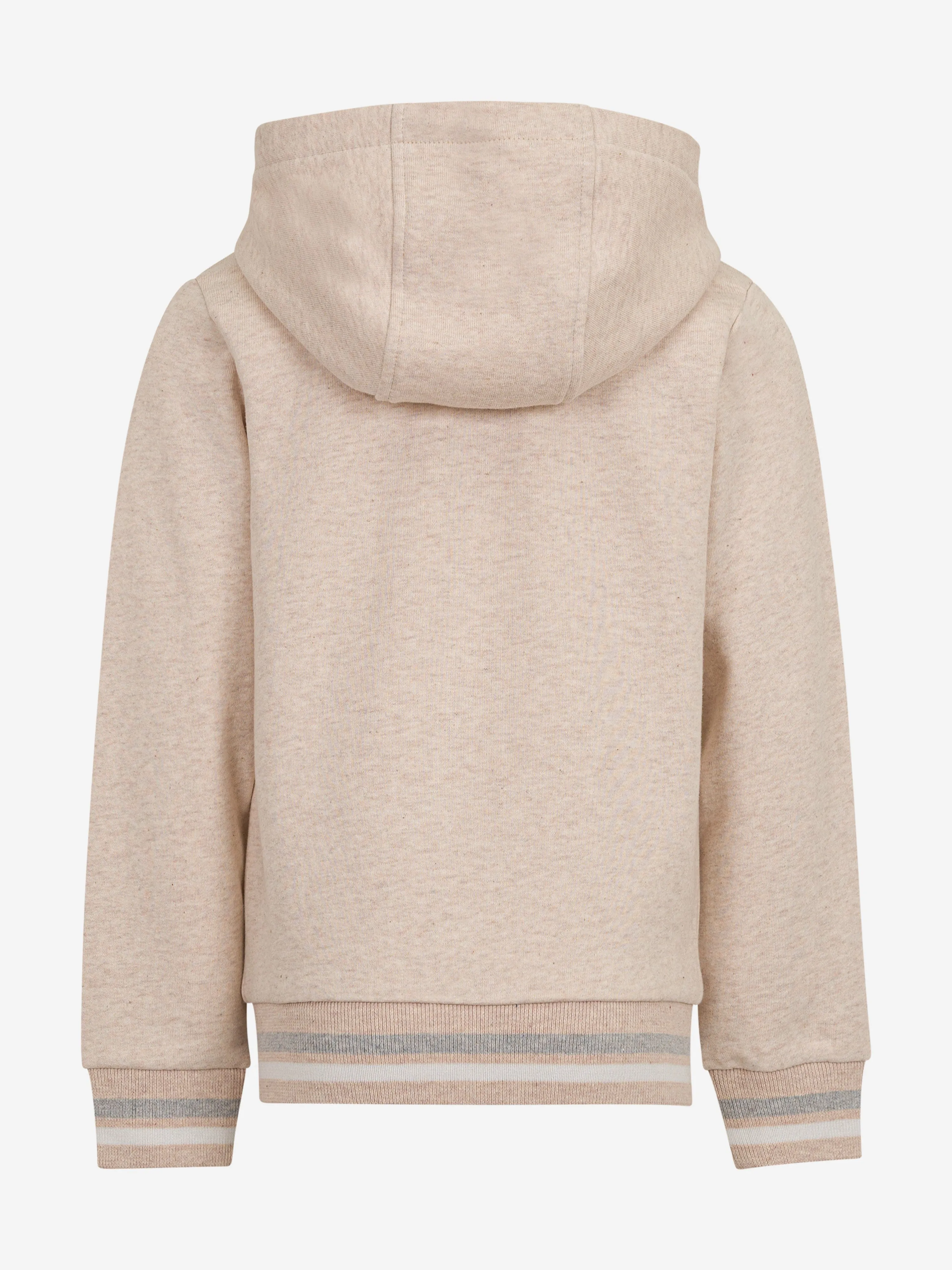 Jungen Logo Reißverschluss-Pullover in Beige