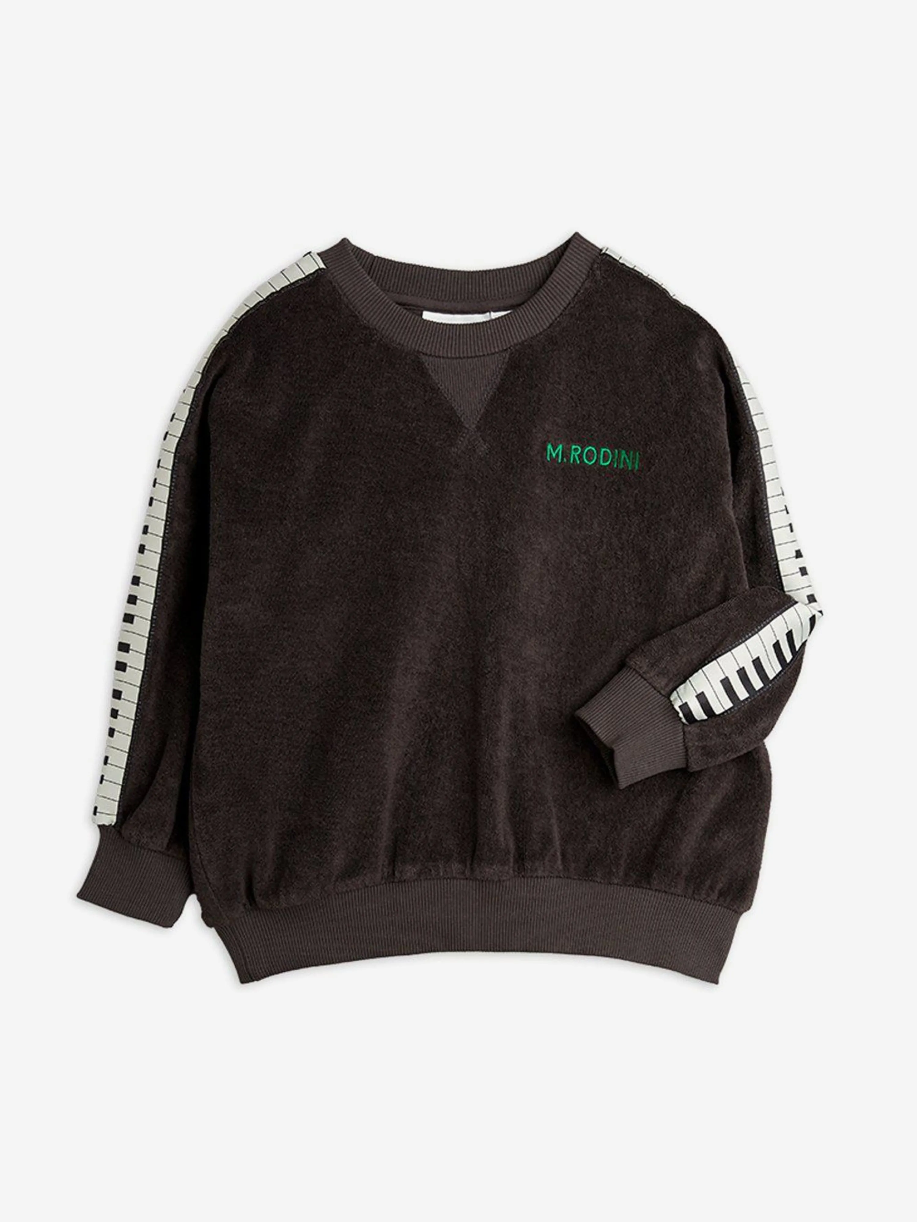 Jungen Piano Terry Sweatshirt in Schwarz