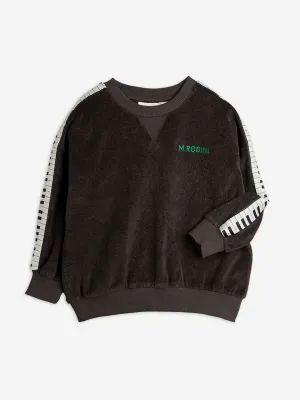 Jungen Piano Terry Sweatshirt in Schwarz